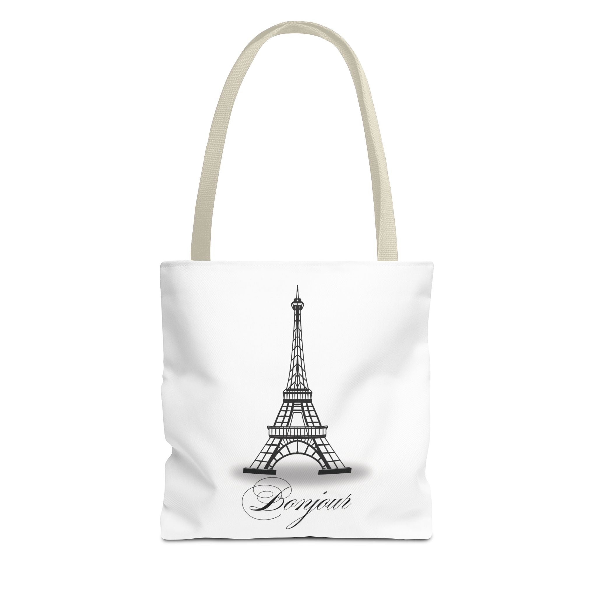 “Bonjour” Canvas Tote Bag | French Minimalist Aesthetic | Everyday Reusable Market Bag