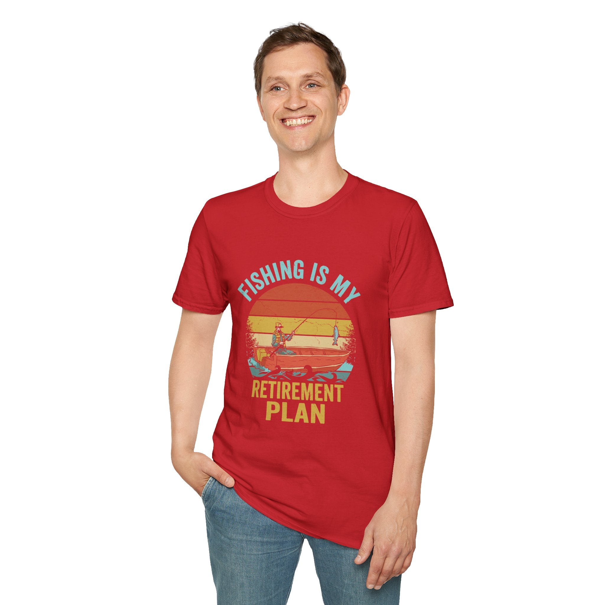 Fishing Is My Retirement Plan T-Shirt — Vintage Boat Fishing Tee for Retirees & Anglers