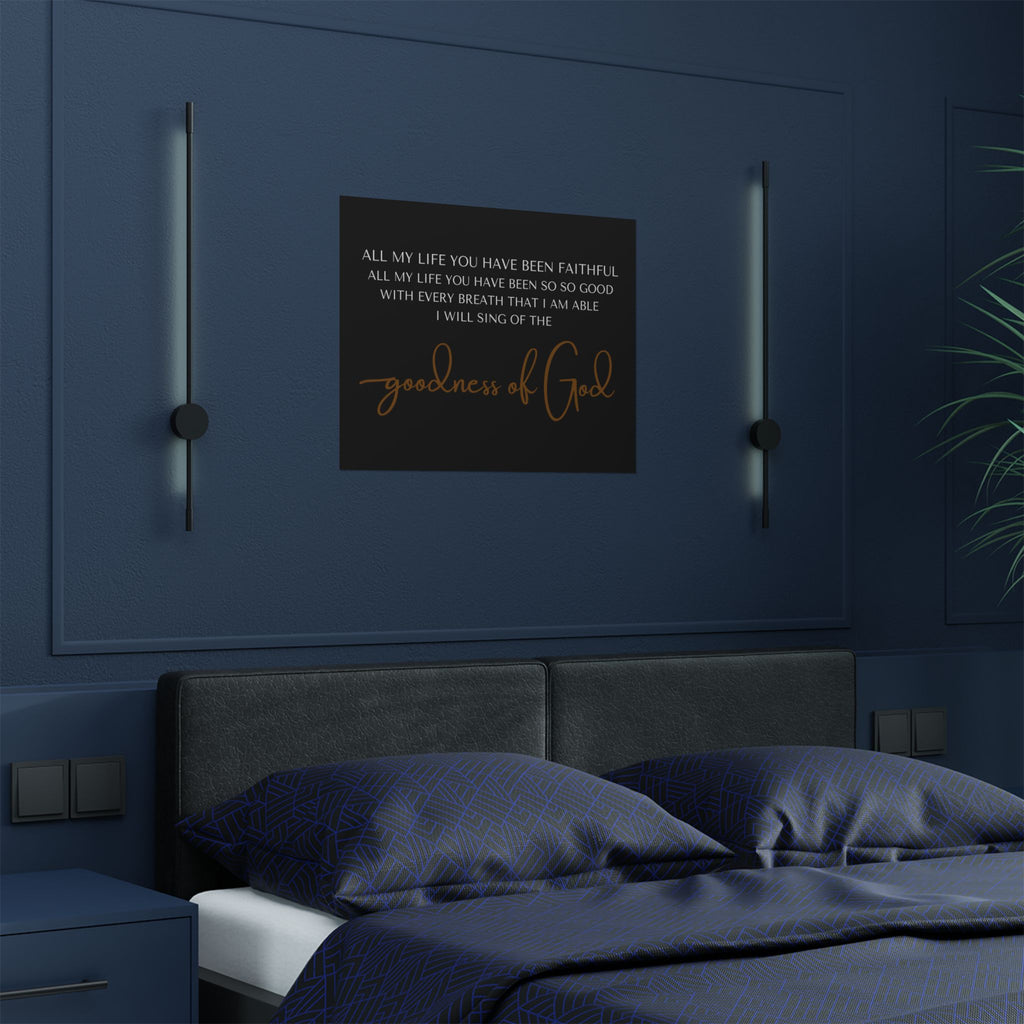Faithful God Satin Poster, Inspirational Wall Art, Christian Home Decor, Religious Gift, Scripture Art Print