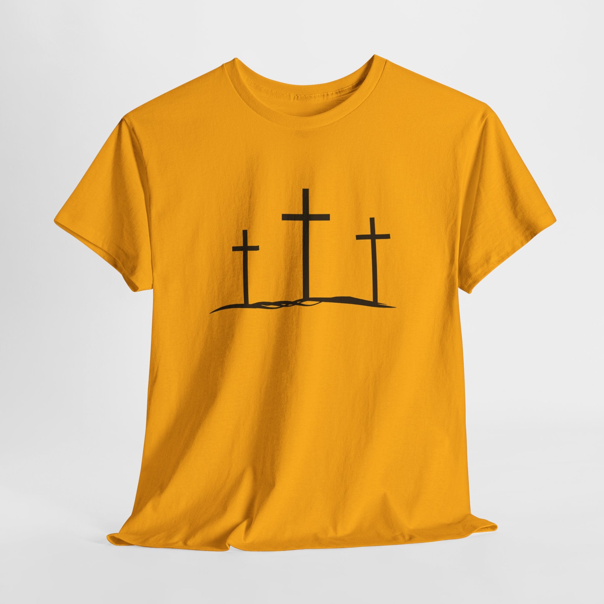 Christian Crosses T‑Shirt — Three Crosses Faith Tee (Easter/Religious)