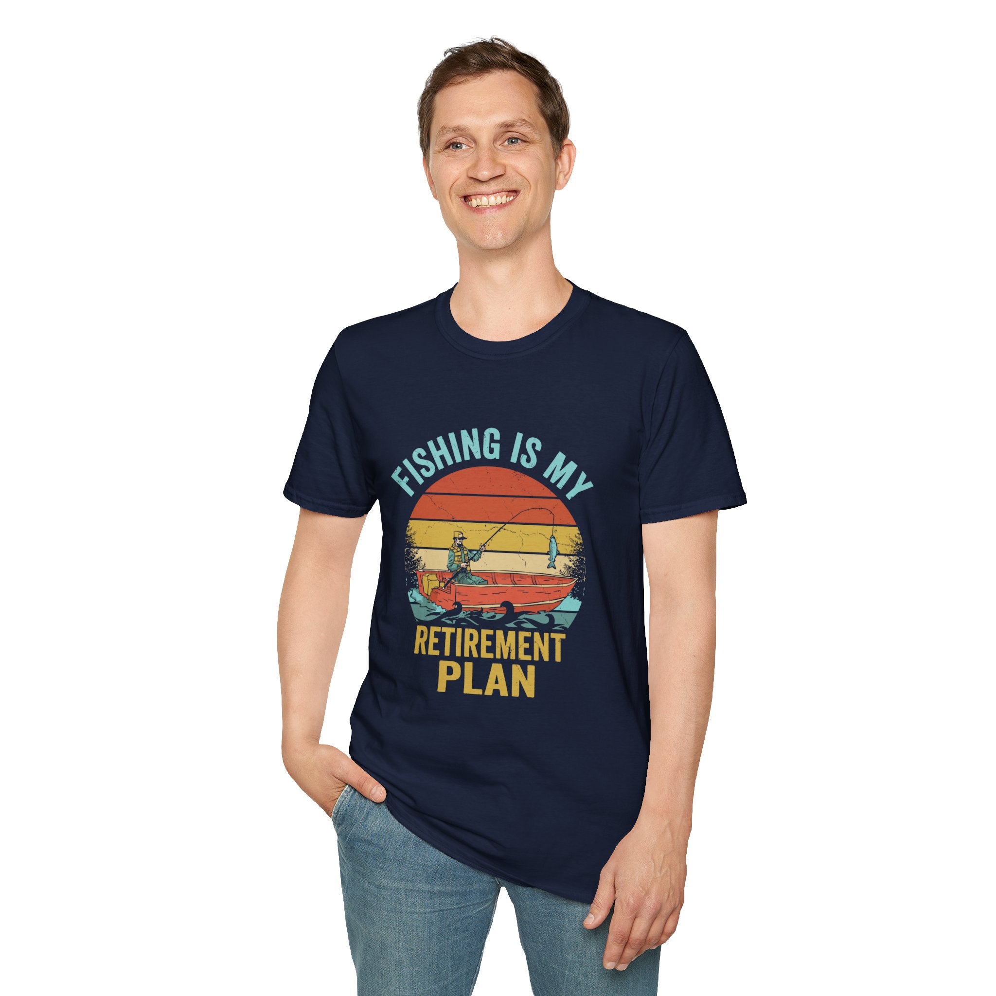 Fishing Is My Retirement Plan T-Shirt — Vintage Boat Fishing Tee for Retirees & Anglers