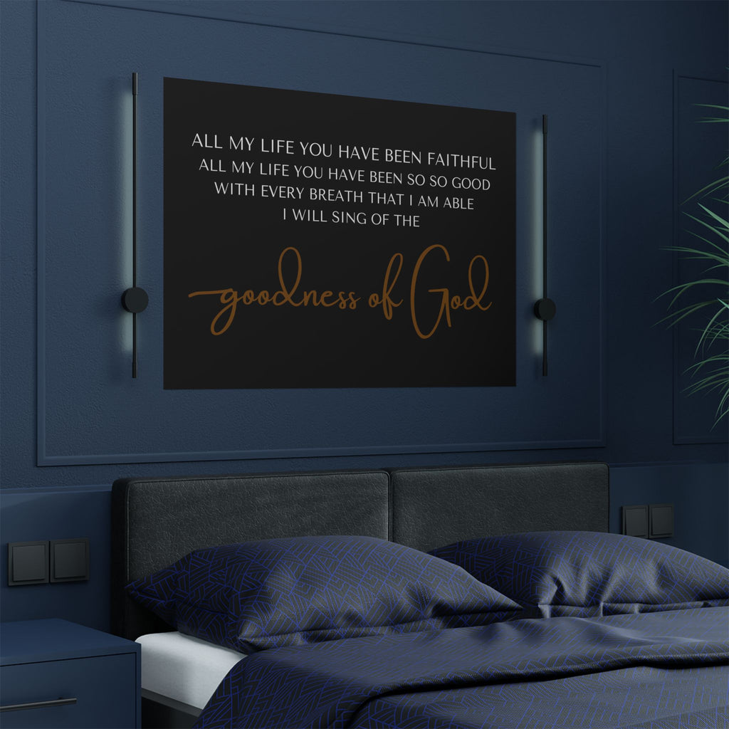 Faithful God Satin Poster, Inspirational Wall Art, Christian Home Decor, Religious Gift, Scripture Art Print