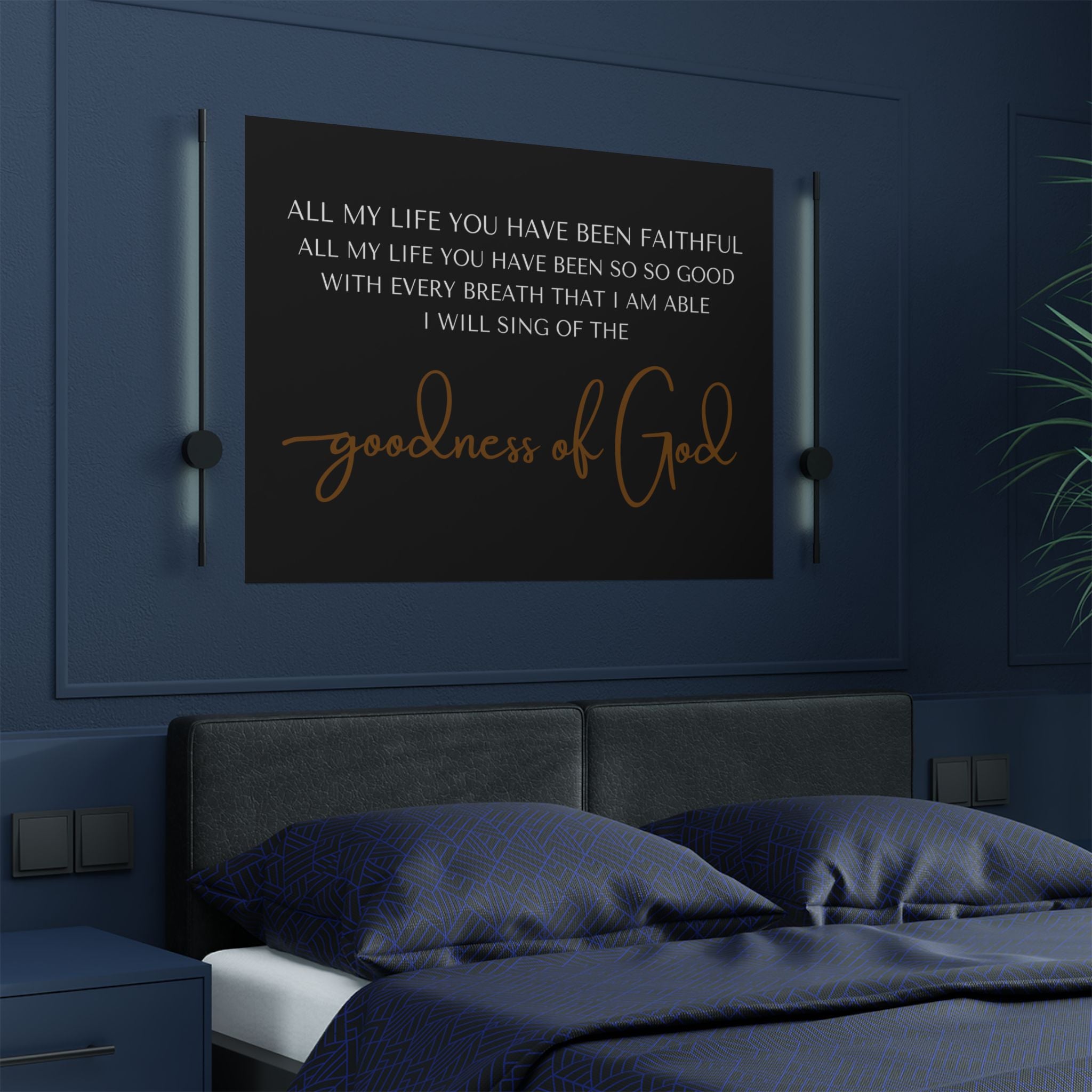 Faithful God Satin Poster, Inspirational Wall Art, Christian Home Decor, Religious Gift, Scripture Art Print