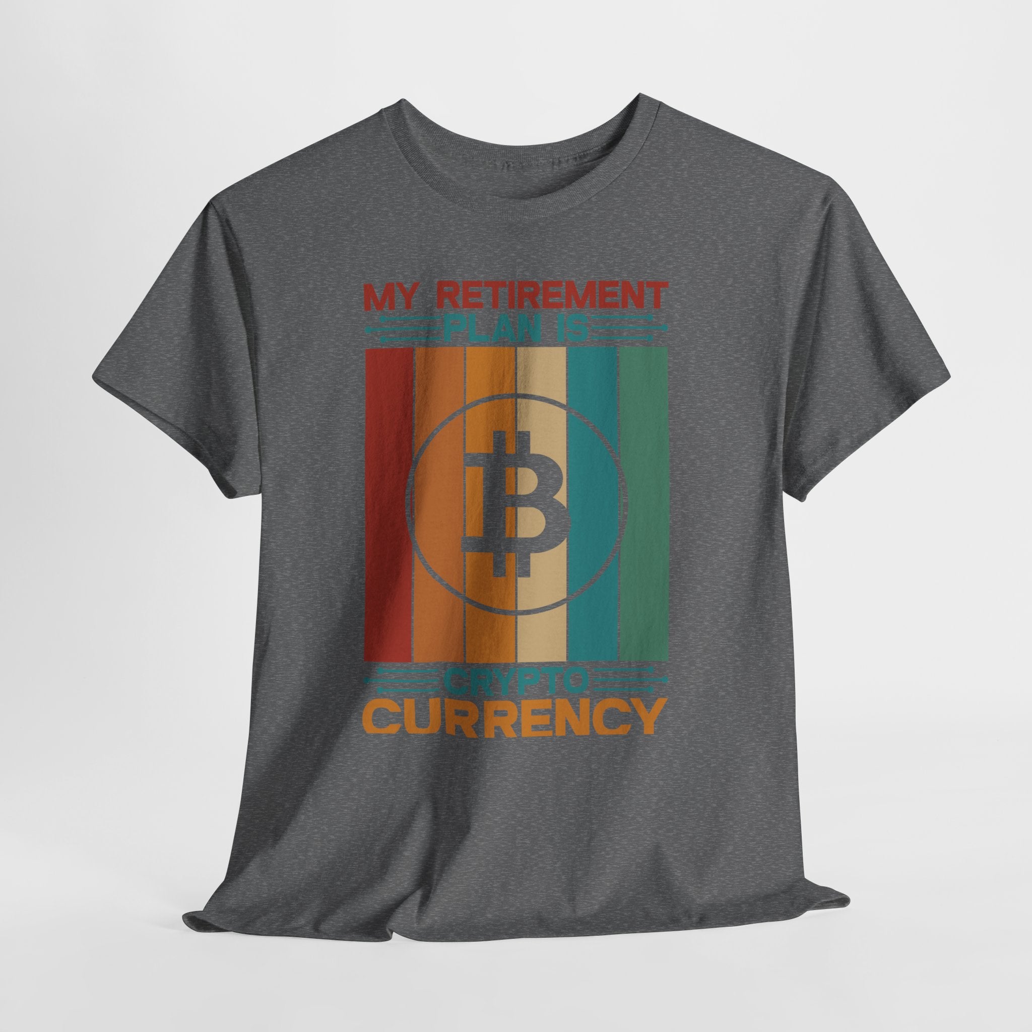 My Retirement Plan Is Cryptocurrency T-Shirt | Bitcoin Retro Stripe Tee