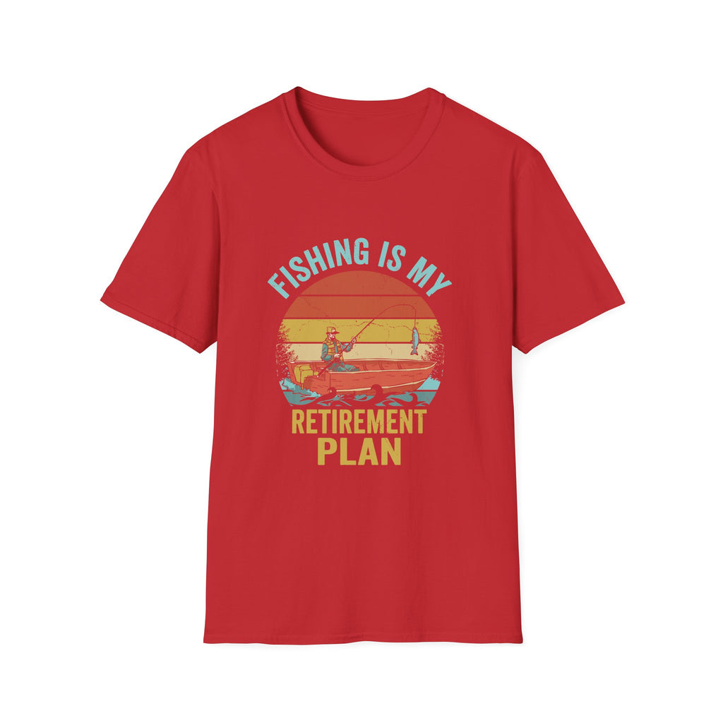 Fishing Is My Retirement Plan T-Shirt — Vintage Boat Fishing Tee for Retirees & Anglers