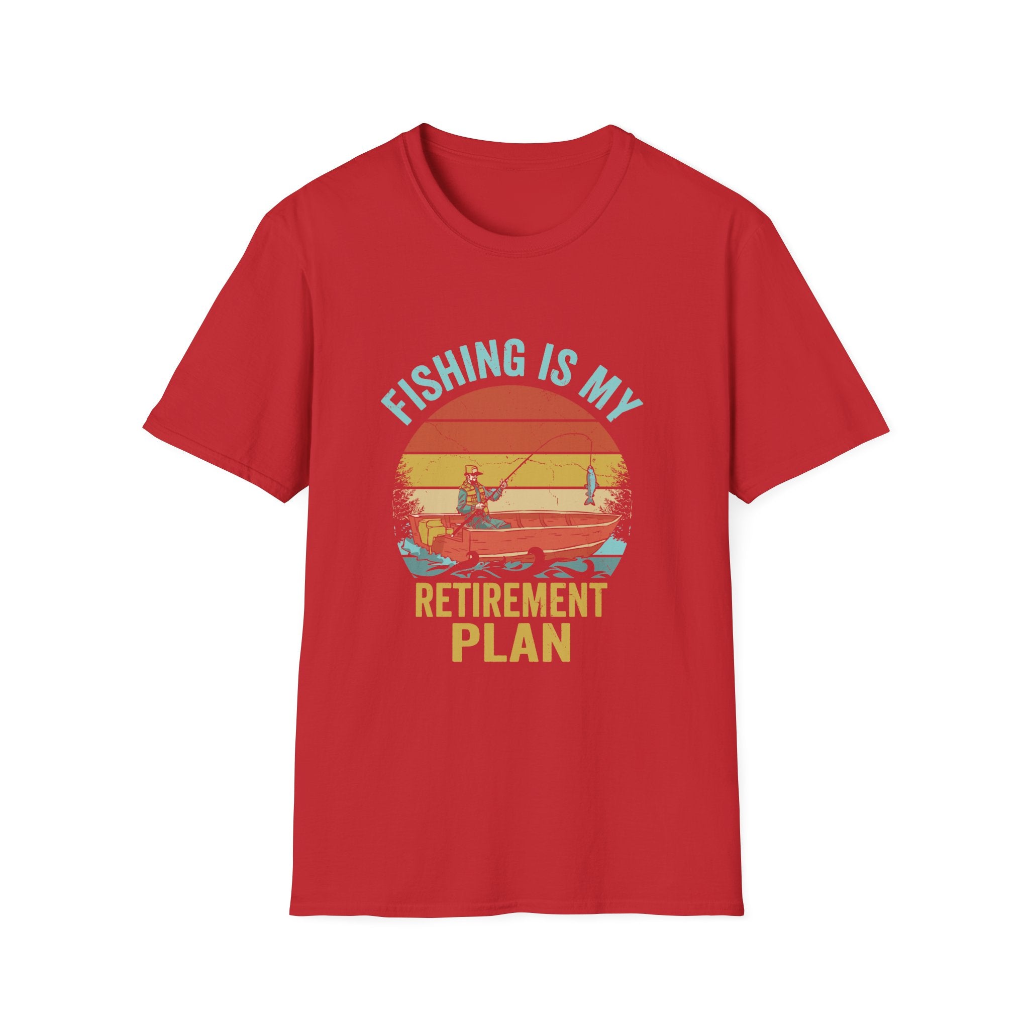 Fishing Is My Retirement Plan T-Shirt — Vintage Boat Fishing Tee for Retirees & Anglers