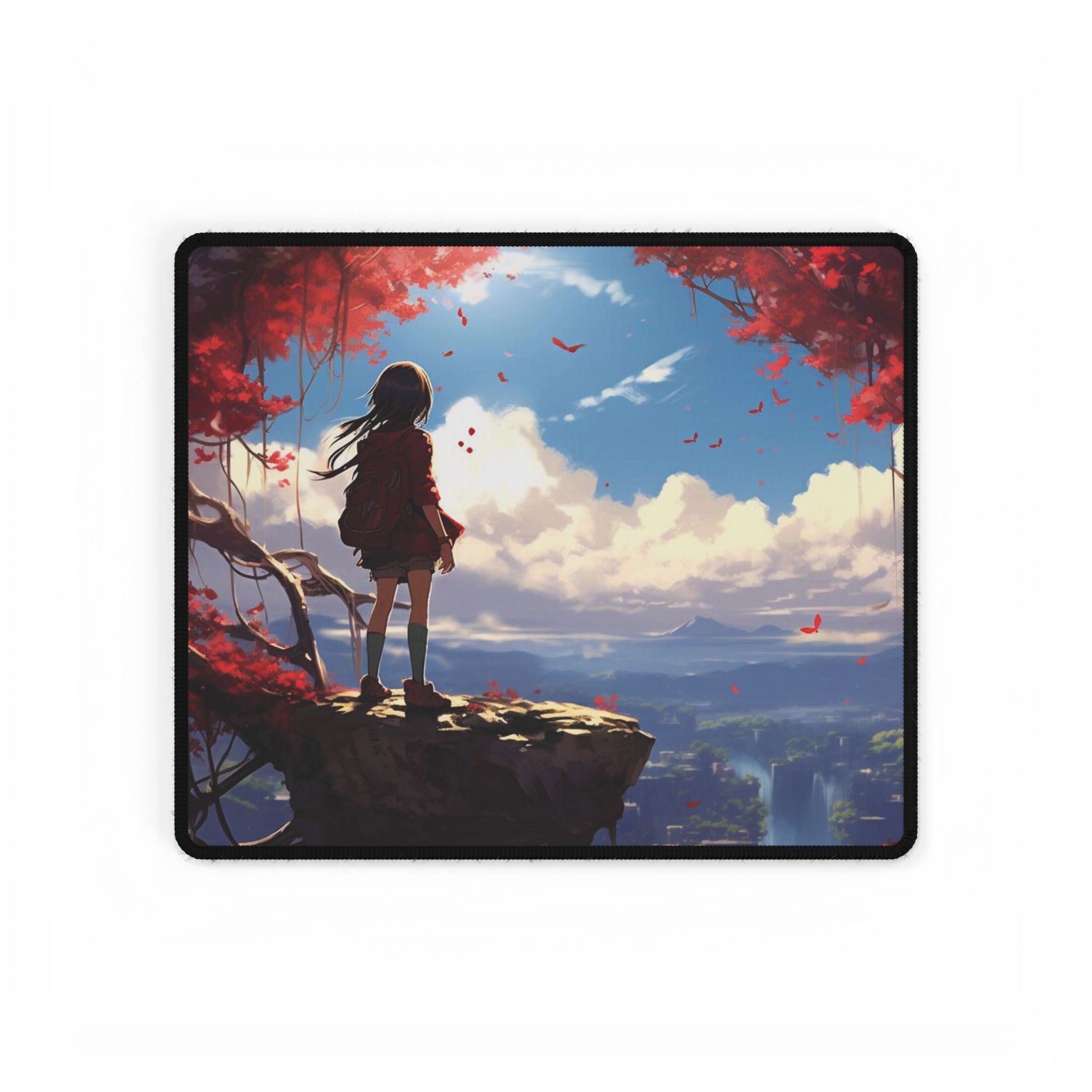Anime Landscape Large Mouse Pad,   Scenic Gaming Keyboard Mouse Pad, Computer Keyboard Mat