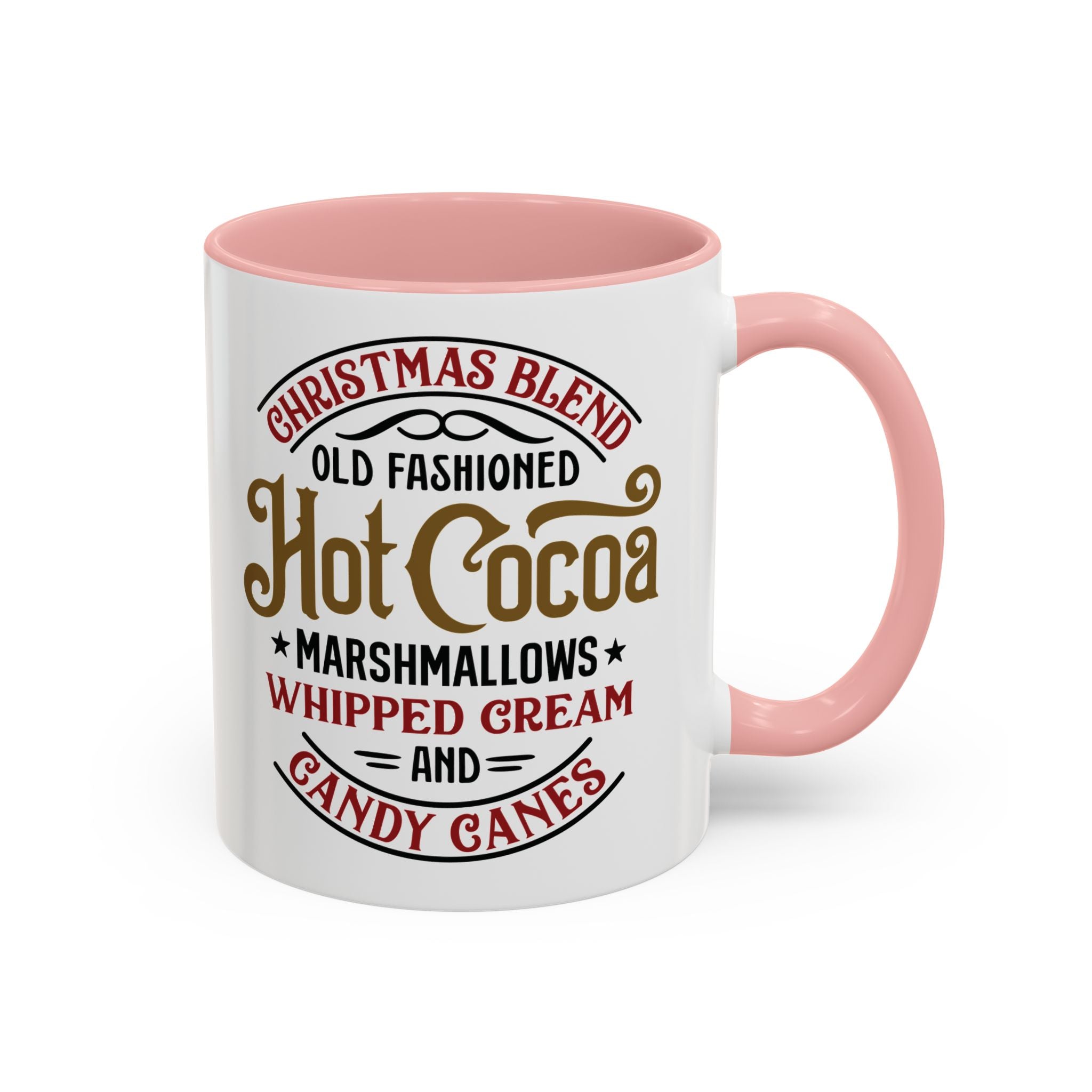 Hot Cocoa Christmas Coffee Mug — "Old Fashioned Hot Cocoa" Accent Mug (11/15oz)
