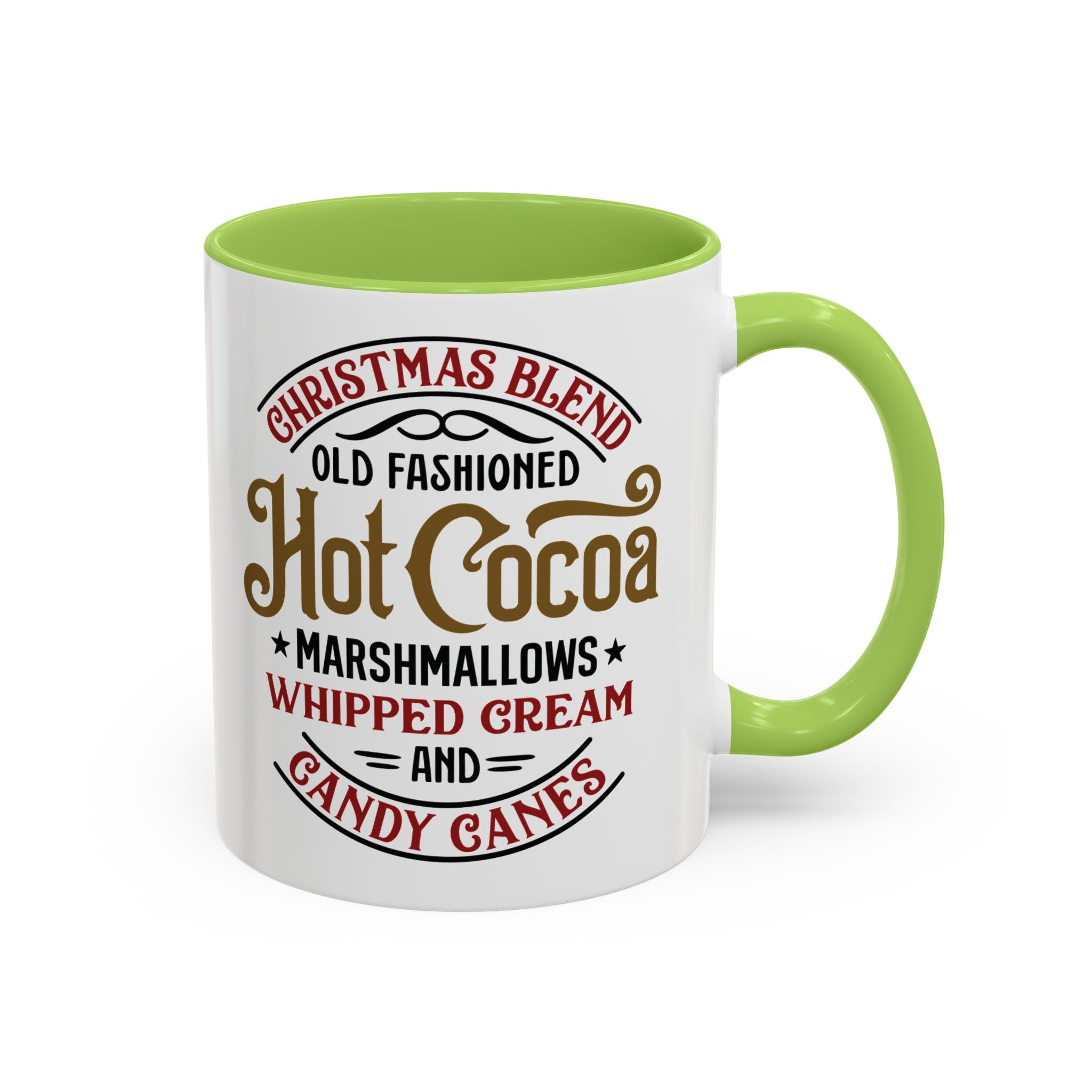 Hot Cocoa Christmas Coffee Mug — "Old Fashioned Hot Cocoa" Accent Mug (11/15oz)