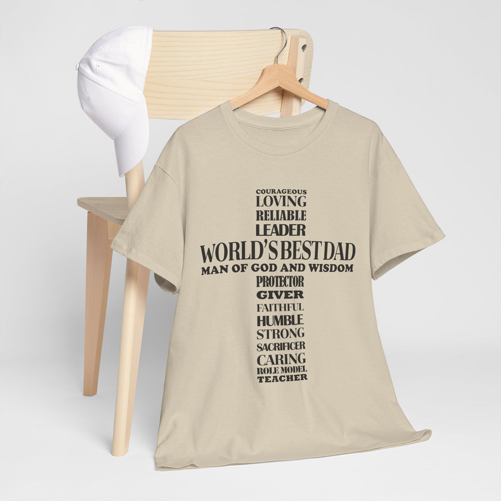 World's Best Dad Cross Typography T-Shirt — Father's Day Gift