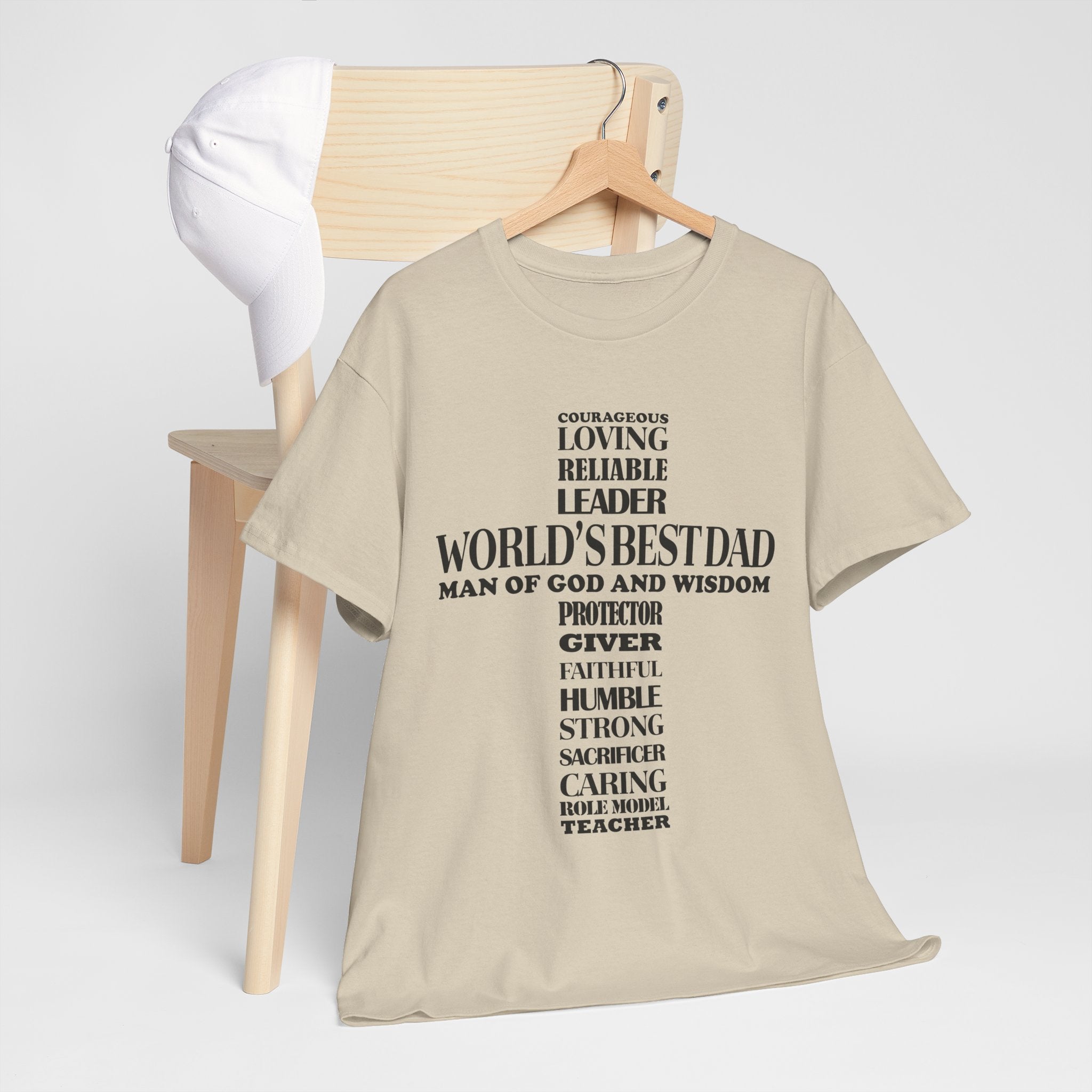 World's Best Dad Cross Typography T-Shirt — Father's Day Gift