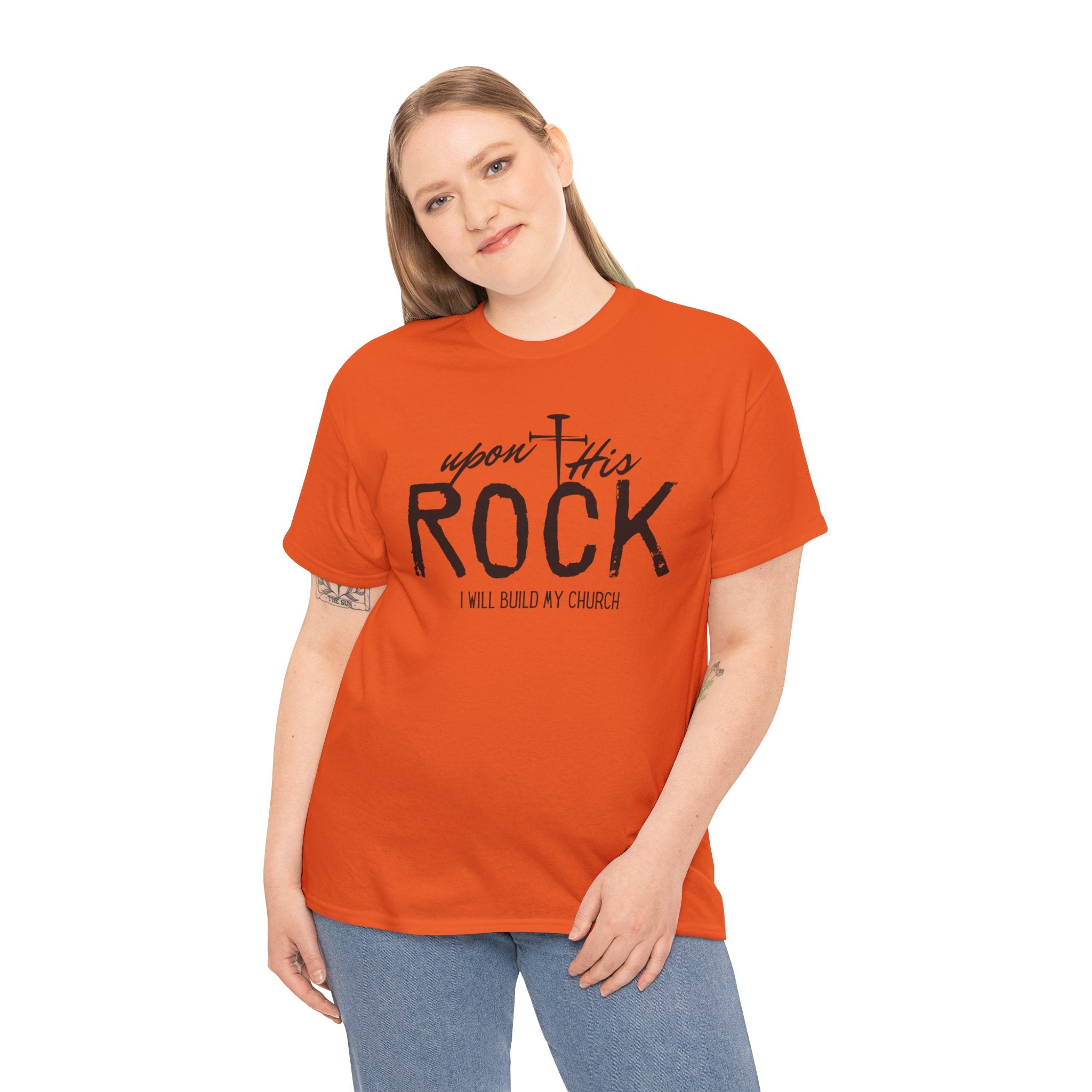 Upon This Rock Christian T-Shirt,  Gospel T-Shirt, I Will Build My Church Faith Shirt, Unisex T-shirt