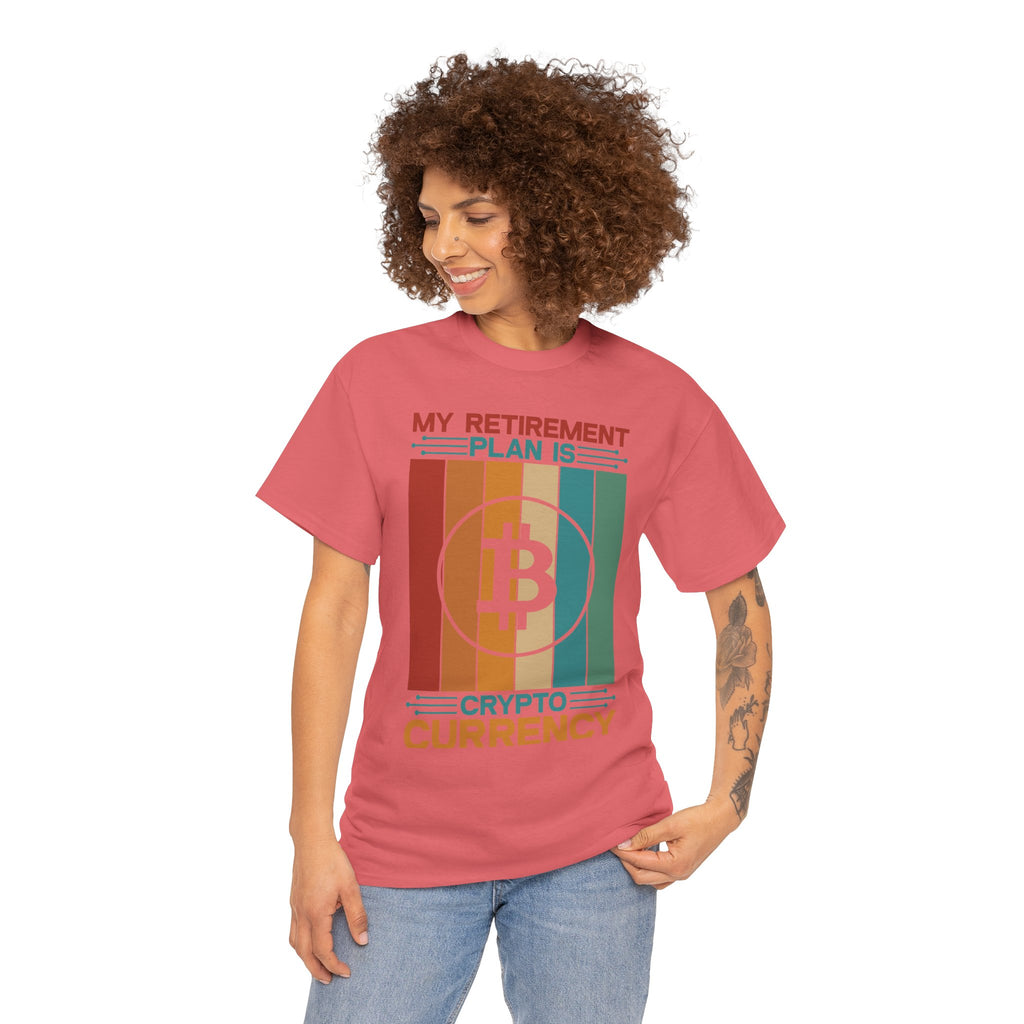 My Retirement Plan Is Cryptocurrency T-Shirt | Bitcoin Retro Stripe Tee