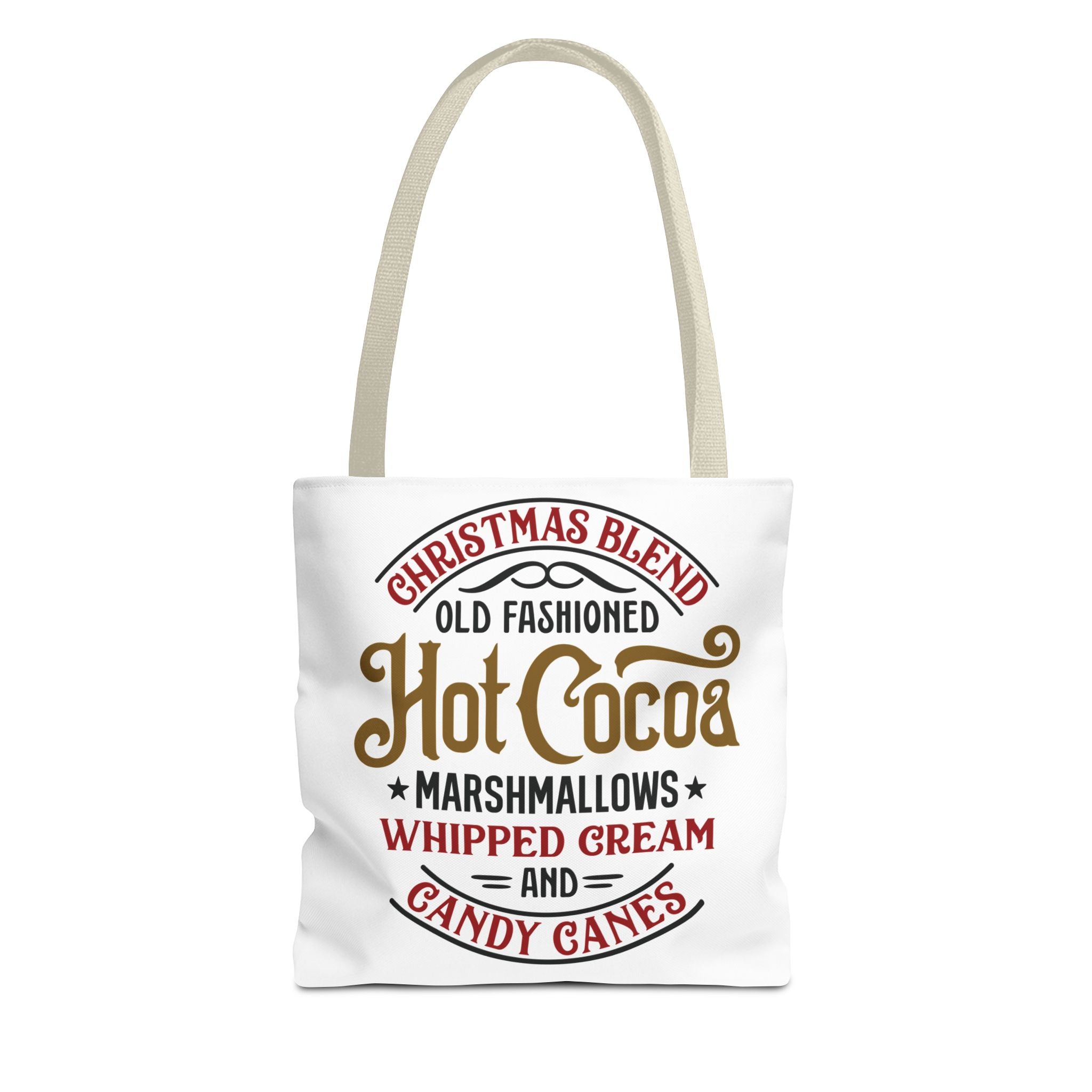 Hot Cocoa Christmas Tote Bag — 'Old Fashioned Hot Cocoa' Holiday Gift Tote