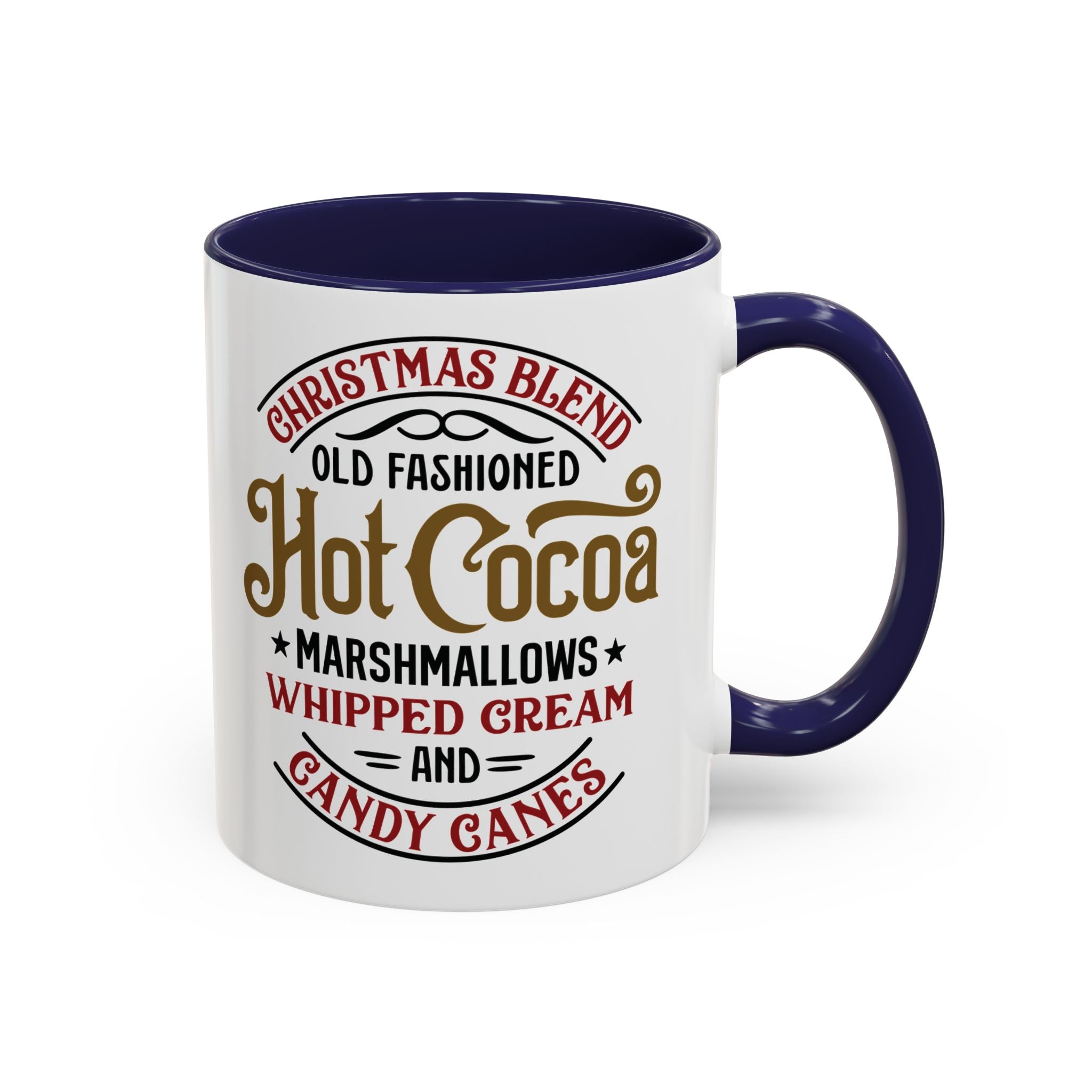 Hot Cocoa Christmas Coffee Mug — "Old Fashioned Hot Cocoa" Accent Mug (11/15oz)