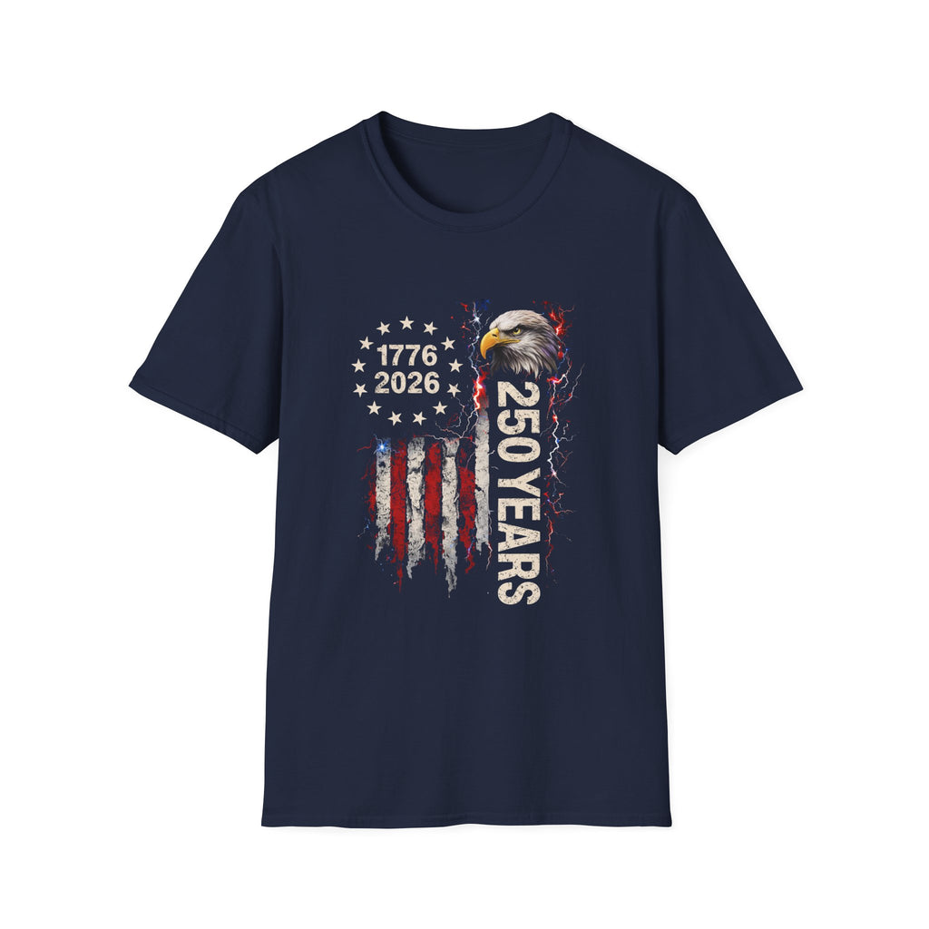 250 Years Patriotic T-Shirt — 1776–2026 Eagle Anniversary Tee