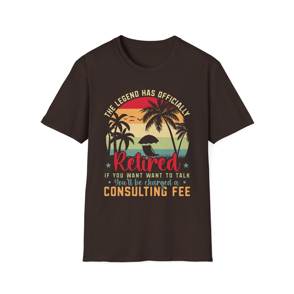 Retirement T-Shirts,  Retired Consulting Fee T-Shirt, Funny Retirement Beach Tee with Palm Trees