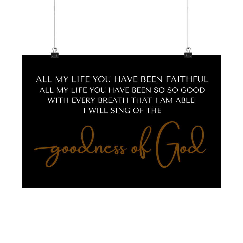 Faithful God Satin Poster, Inspirational Wall Art, Christian Home Decor, Religious Gift, Scripture Art Print