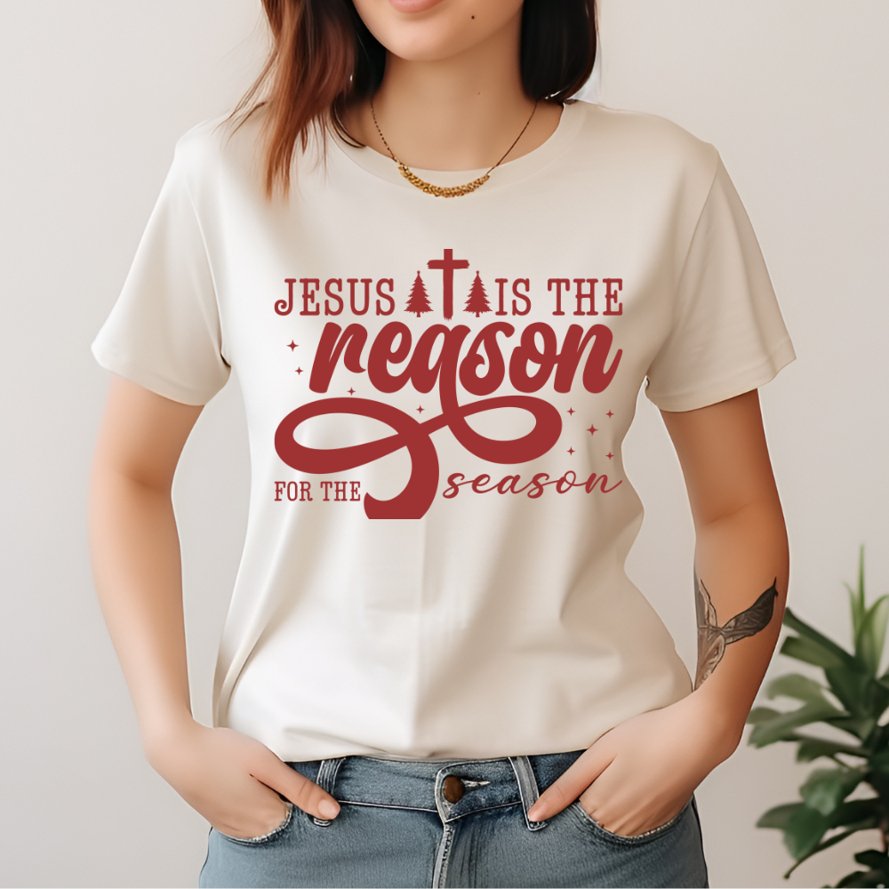 Christian Christmas T-Shirt - Jesus Is the Reason for the Season Holiday Tee