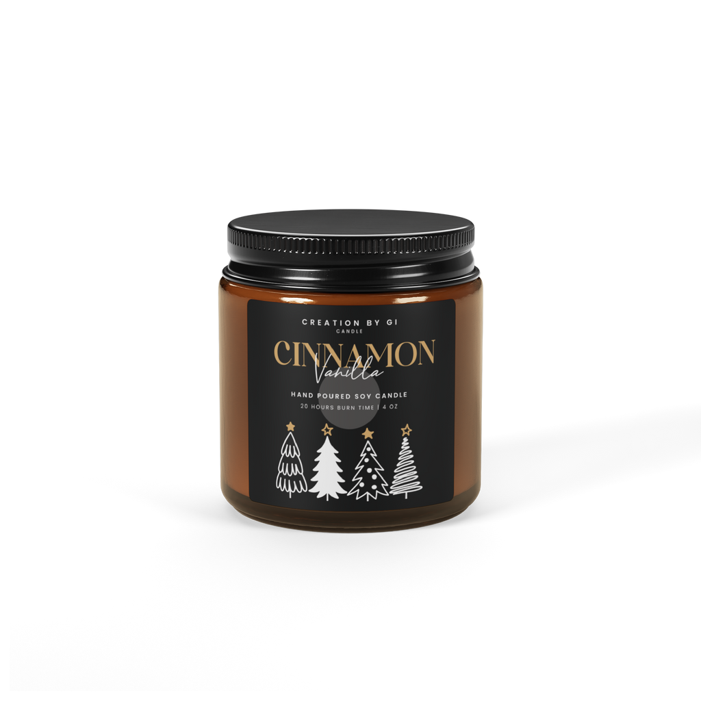 Cinnamon Vanilla soy Candle 4 oz Christmas Gift