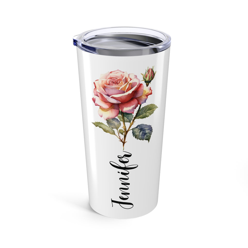 Personalized Birth Flower Tumblers | Birthday Tumblers | Customize Tumblers With Name | Coffee Mug Tumbler