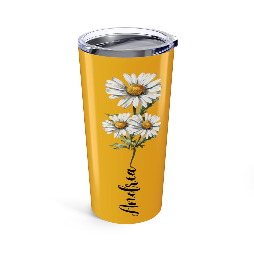 Personalized Birth Flower Tumblers | Birthday Tumblers | Customize Tumblers With Name | Coffee Mug Tumbler