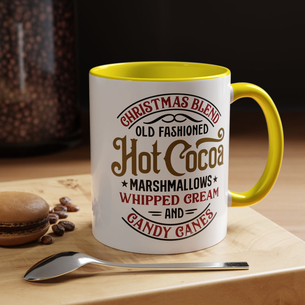 Hot Cocoa Christmas Coffee Mug — "Old Fashioned Hot Cocoa" Accent Mug (11/15oz)