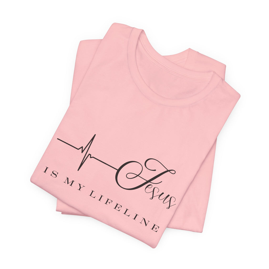 Jesus Is My Lifeline T-Shirt — Christian Faith Heartbeat Tee