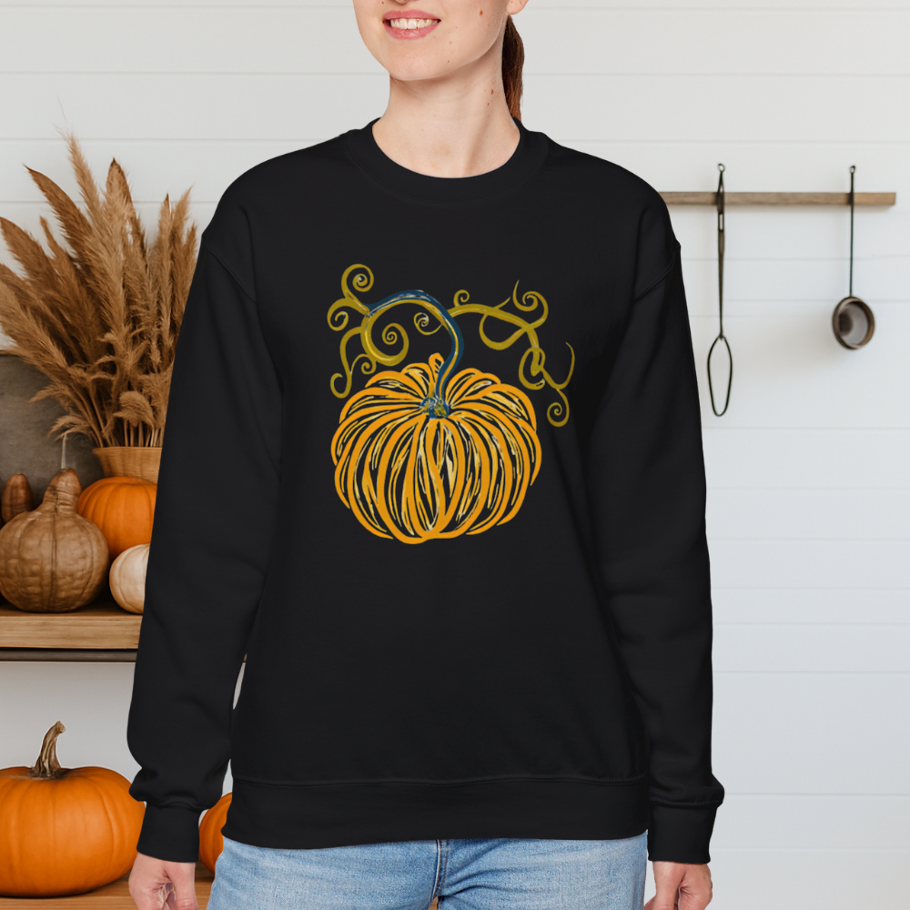 Pumpkin Patch Cozy Crewneck Sweatshirt, Autumn Gift, Fall Fashion, Unisex Sweater, Halloween Apparel, Seasonal Layering
