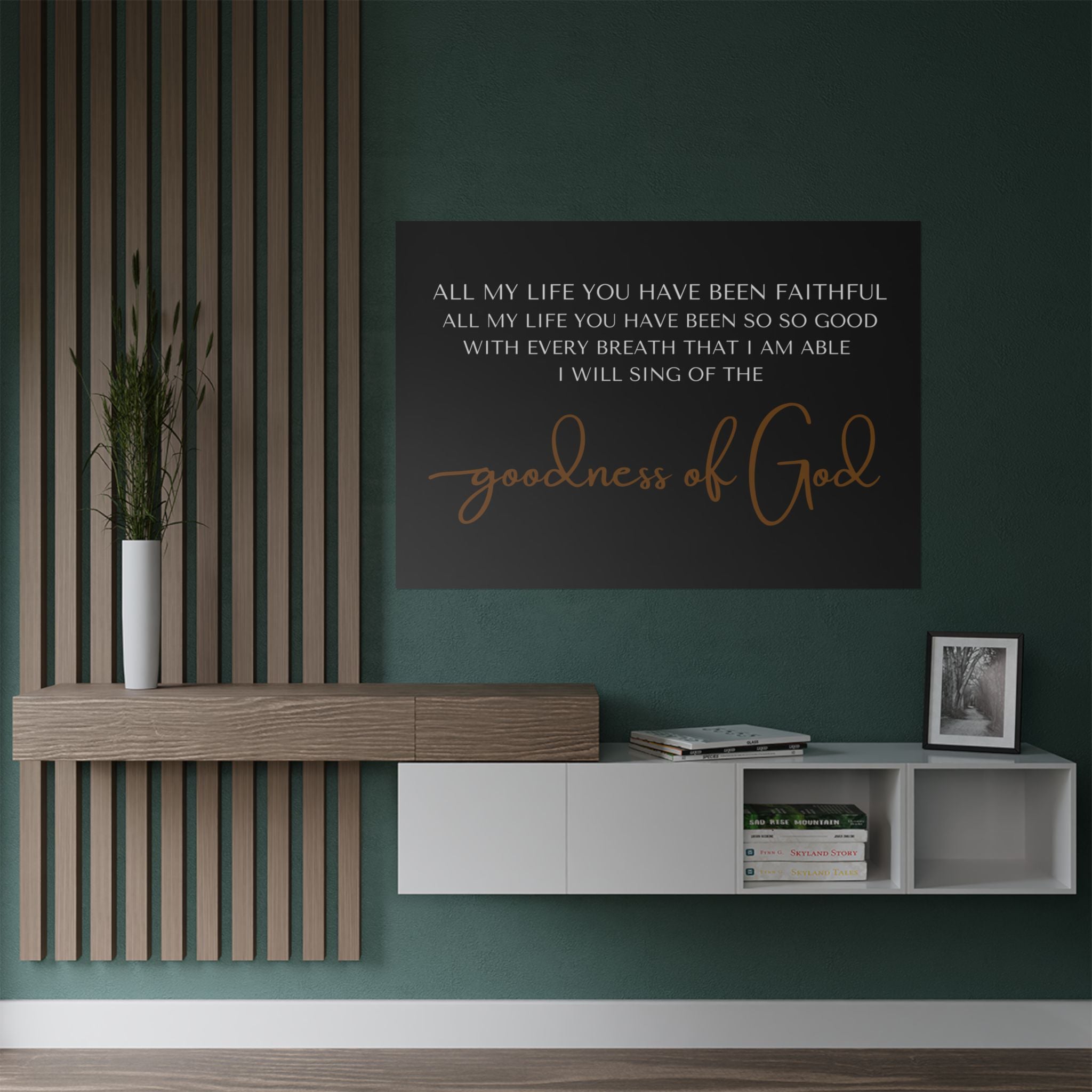 Faithful God Satin Poster, Inspirational Wall Art, Christian Home Decor, Religious Gift, Scripture Art Print