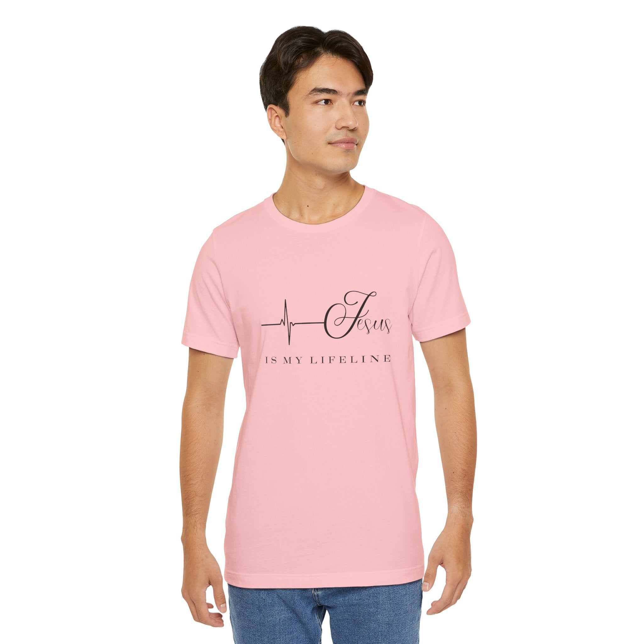 Jesus Is My Lifeline T-Shirt — Christian Faith Heartbeat Tee