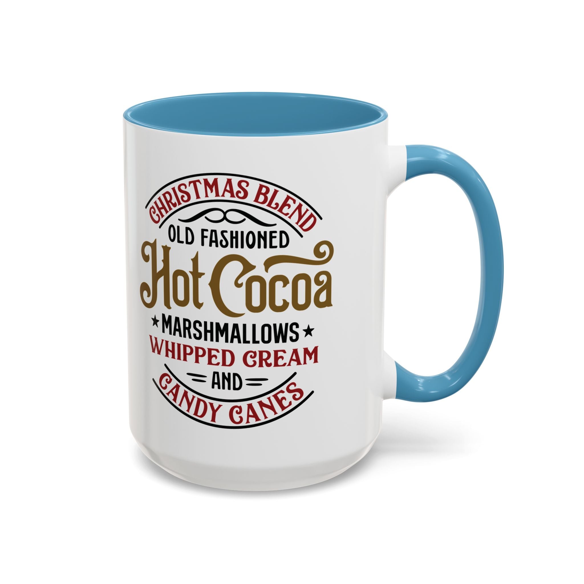 Hot Cocoa Christmas Coffee Mug — "Old Fashioned Hot Cocoa" Accent Mug (11/15oz)