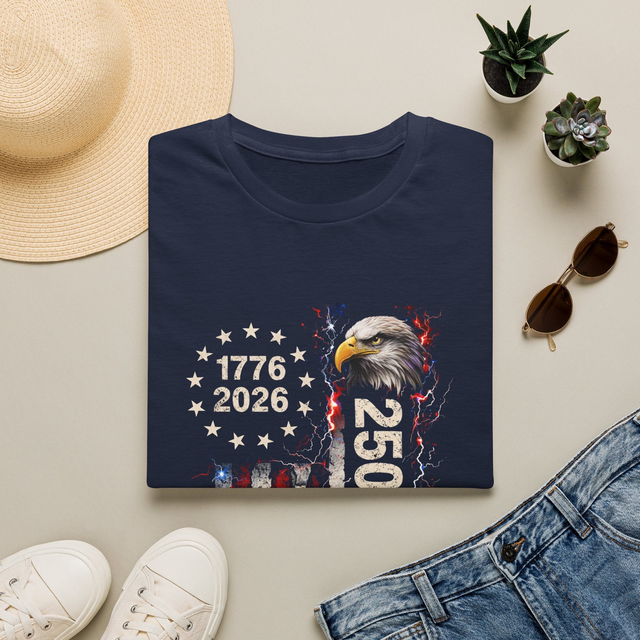 250 Years Patriotic T-Shirt — 1776–2026 Eagle Anniversary Tee