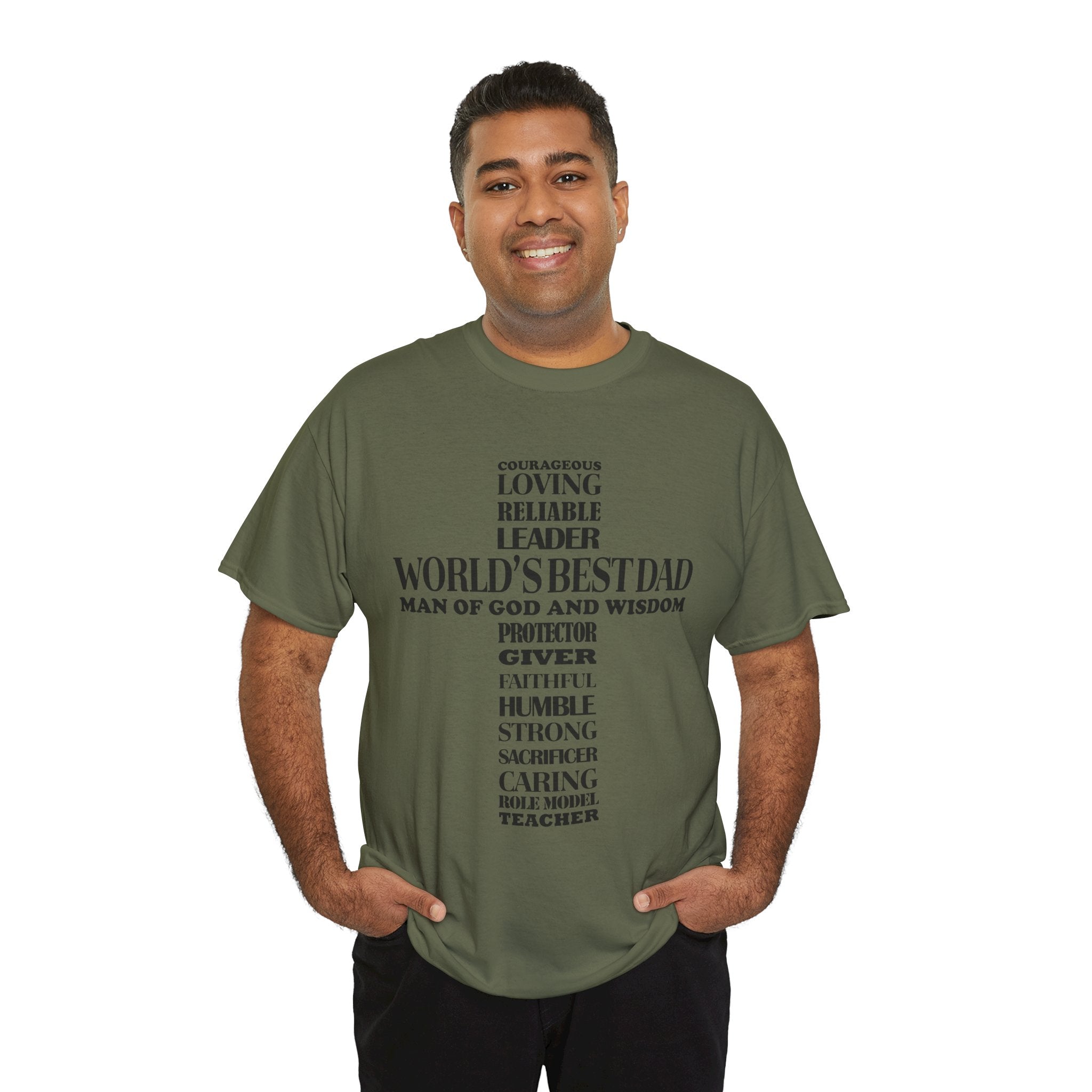 World's Best Dad Cross Typography T-Shirt — Father's Day Gift