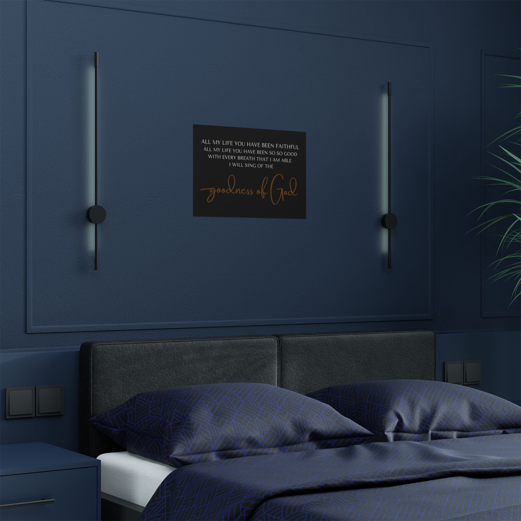 Faithful God Satin Poster, Inspirational Wall Art, Christian Home Decor, Religious Gift, Scripture Art Print