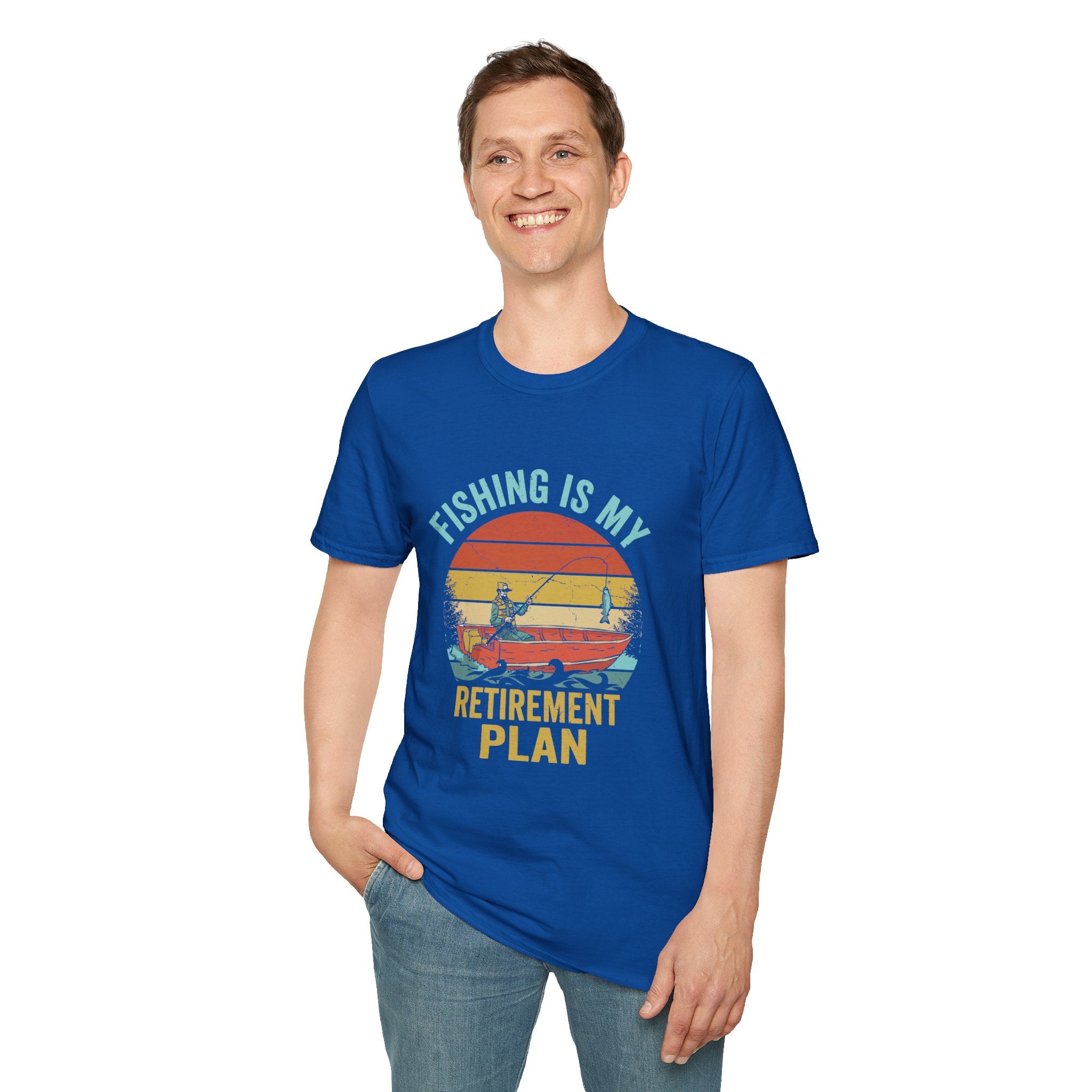 Fishing Is My Retirement Plan T-Shirt — Vintage Boat Fishing Tee for Retirees & Anglers