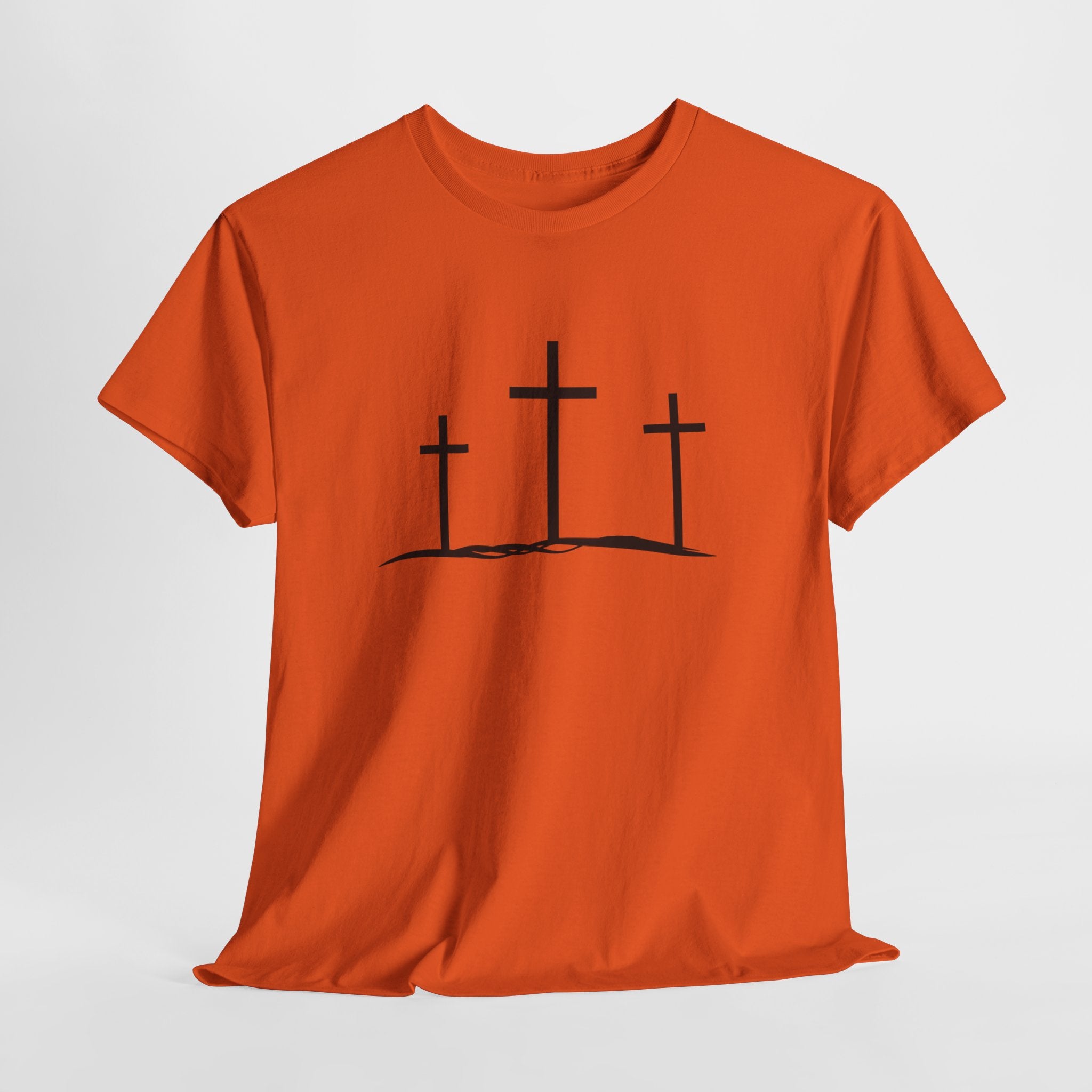 Christian Crosses T‑Shirt — Three Crosses Faith Tee (Easter/Religious)