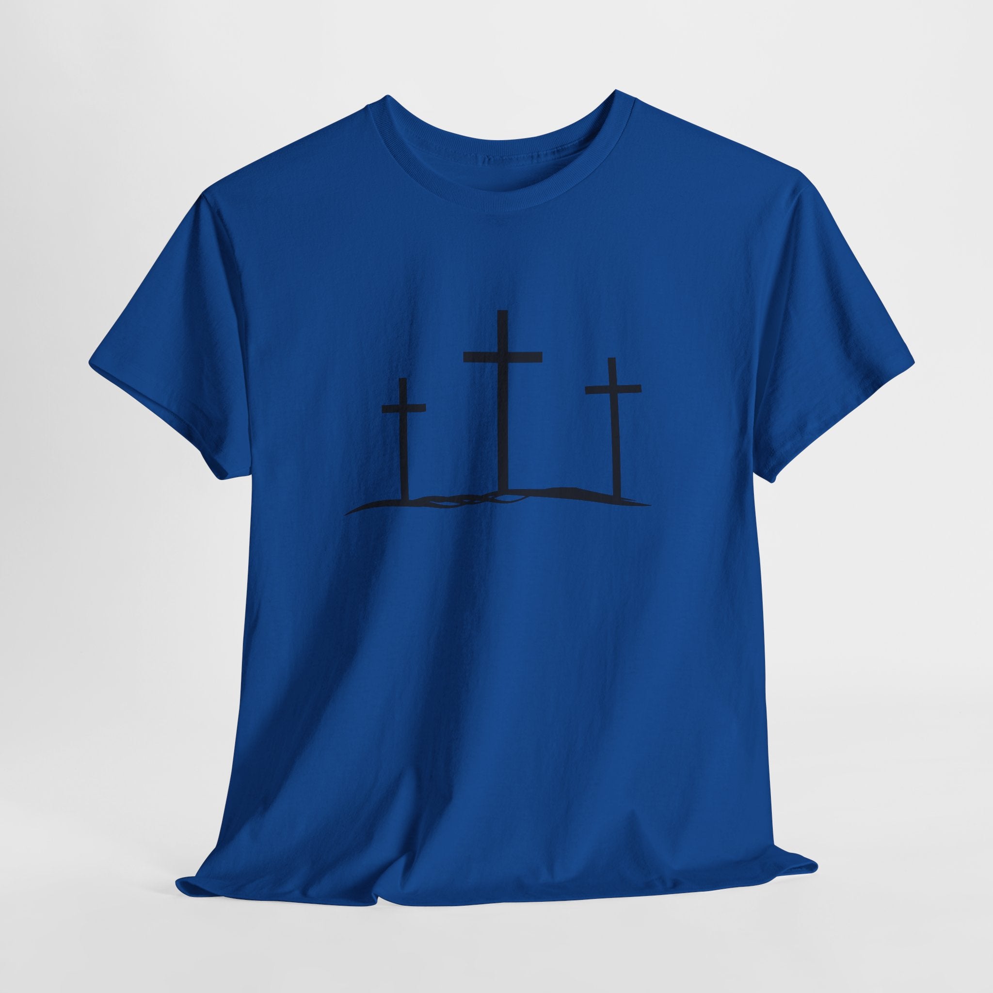 Christian Crosses T‑Shirt — Three Crosses Faith Tee (Easter/Religious)