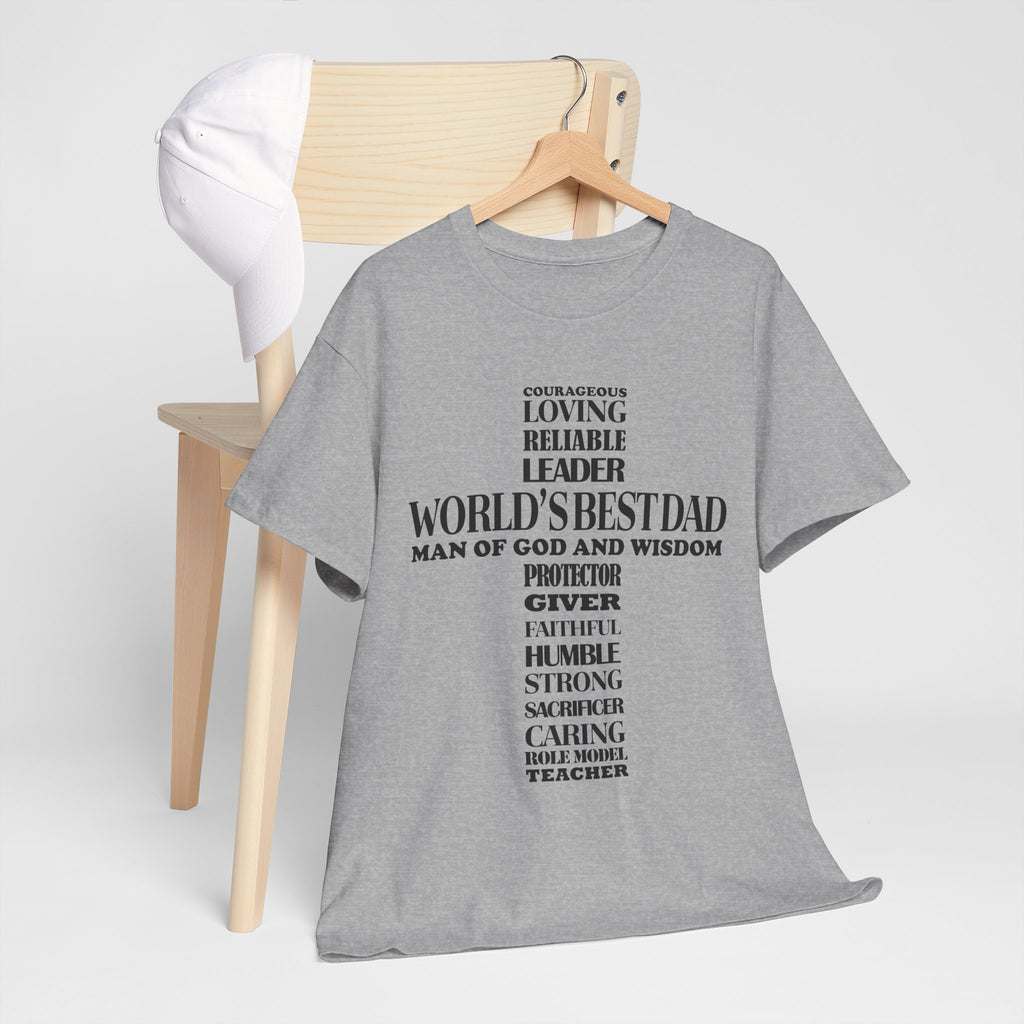 World's Best Dad Cross Typography T-Shirt — Father's Day Gift
