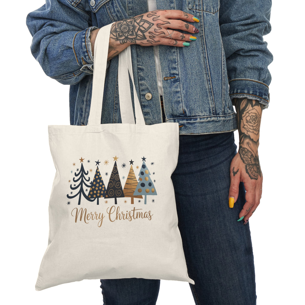 Merry Christmas Tree Tote Bag — Festive Holiday Grocery & Gift Carryall