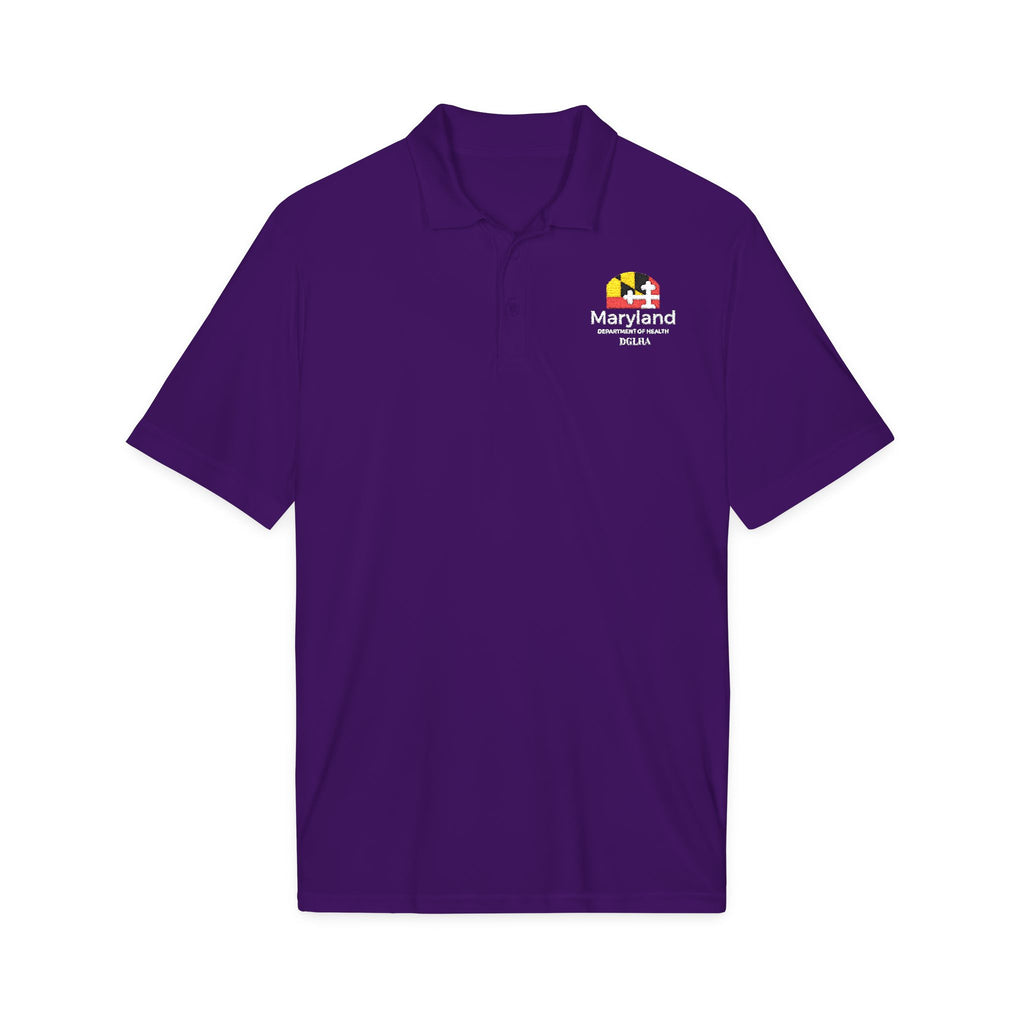 Maryland Flag Logo Polo Shirt — 'Maryland' Text Embroidered Chest