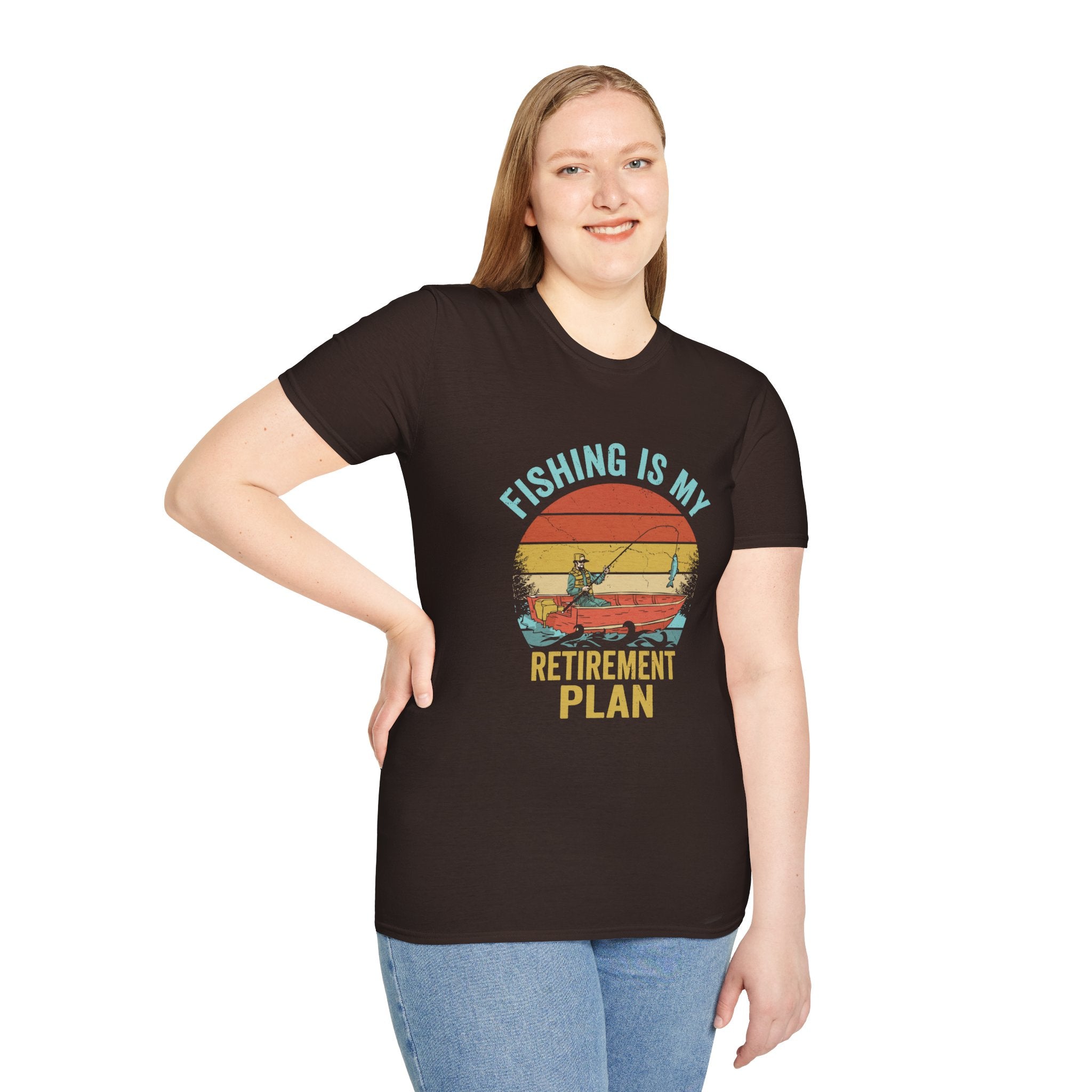 Fishing Is My Retirement Plan T-Shirt — Vintage Boat Fishing Tee for Retirees & Anglers