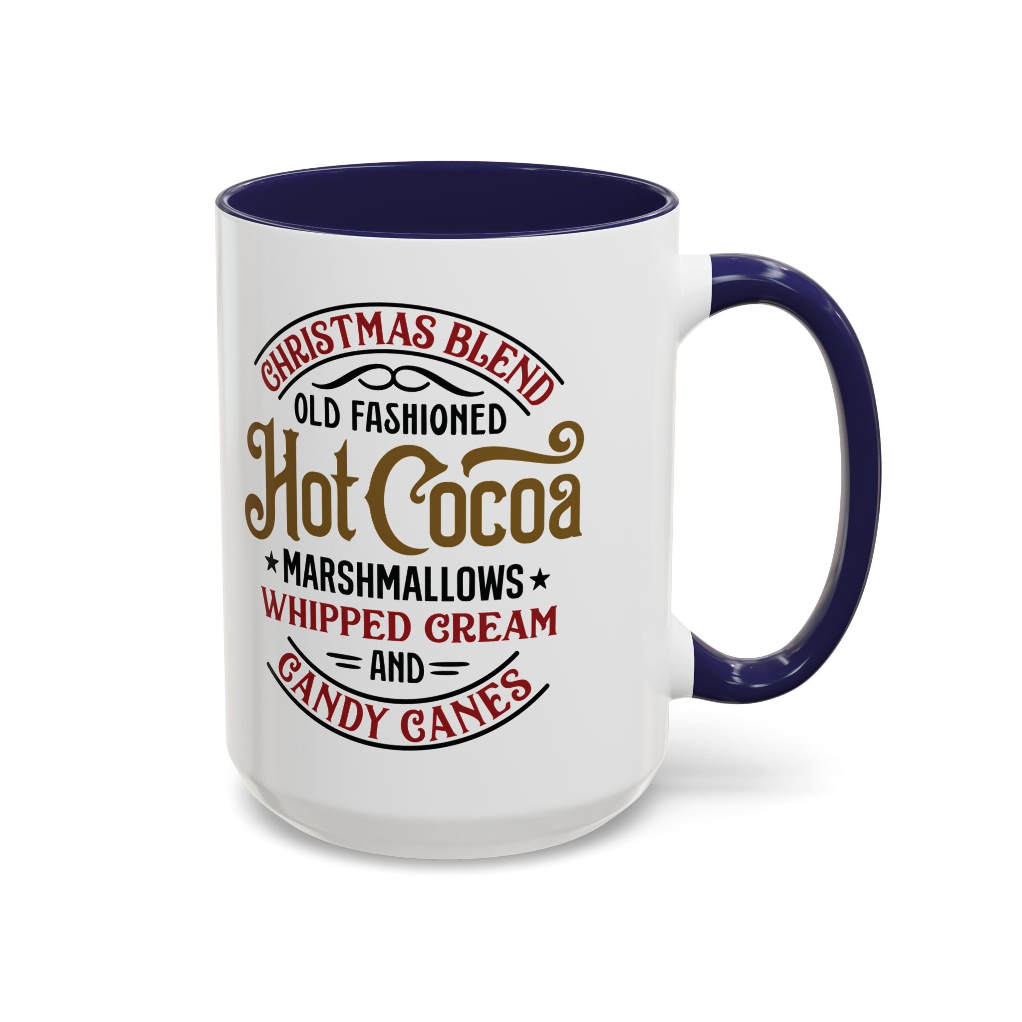Hot Cocoa Christmas Coffee Mug — "Old Fashioned Hot Cocoa" Accent Mug (11/15oz)