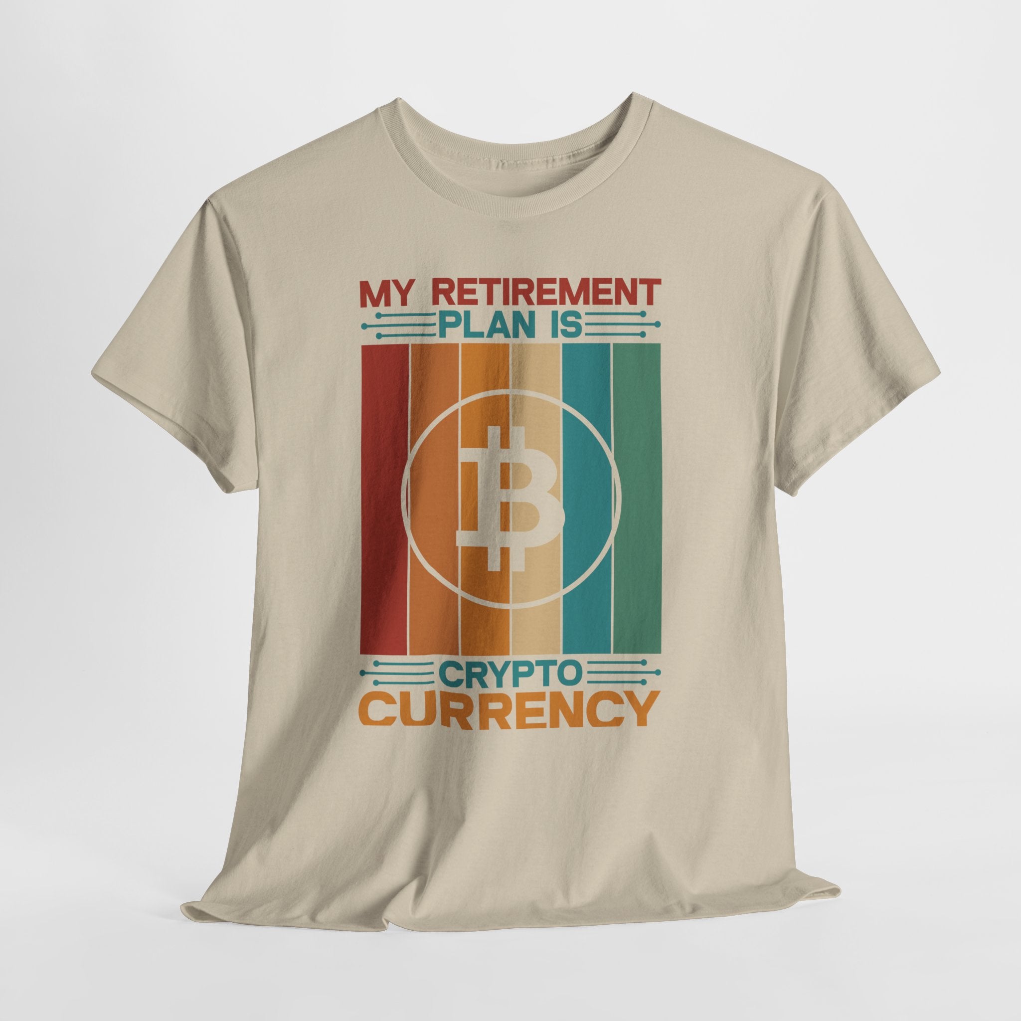 My Retirement Plan Is Cryptocurrency T-Shirt | Bitcoin Retro Stripe Tee