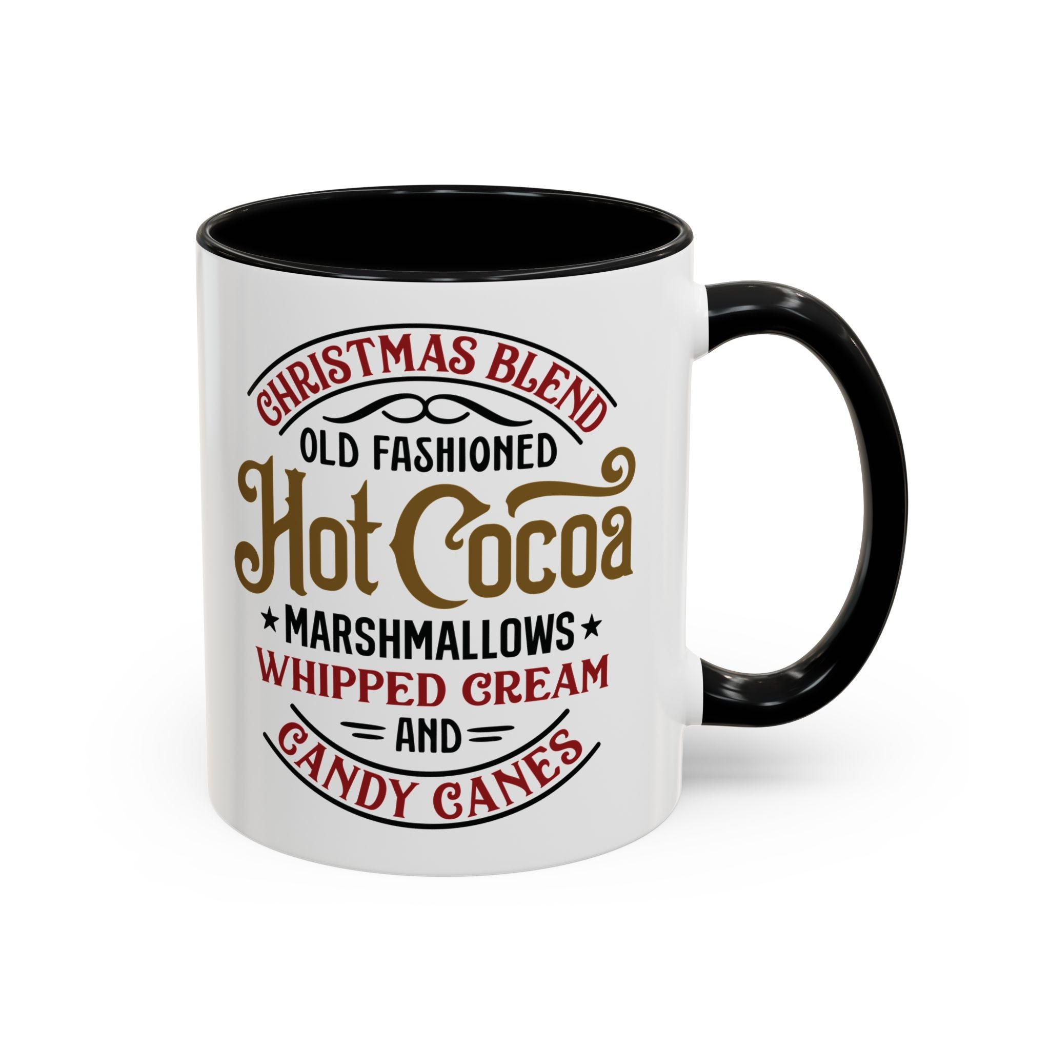 Hot Cocoa Christmas Coffee Mug — "Old Fashioned Hot Cocoa" Accent Mug (11/15oz)