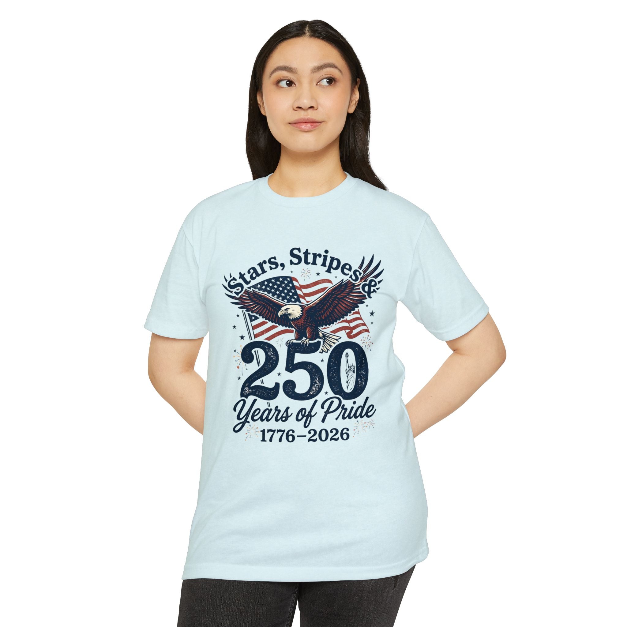 250 Years of Pride 1776–2026 T-Shirt — Stars, Stripes & Eagle Patriotic Tee