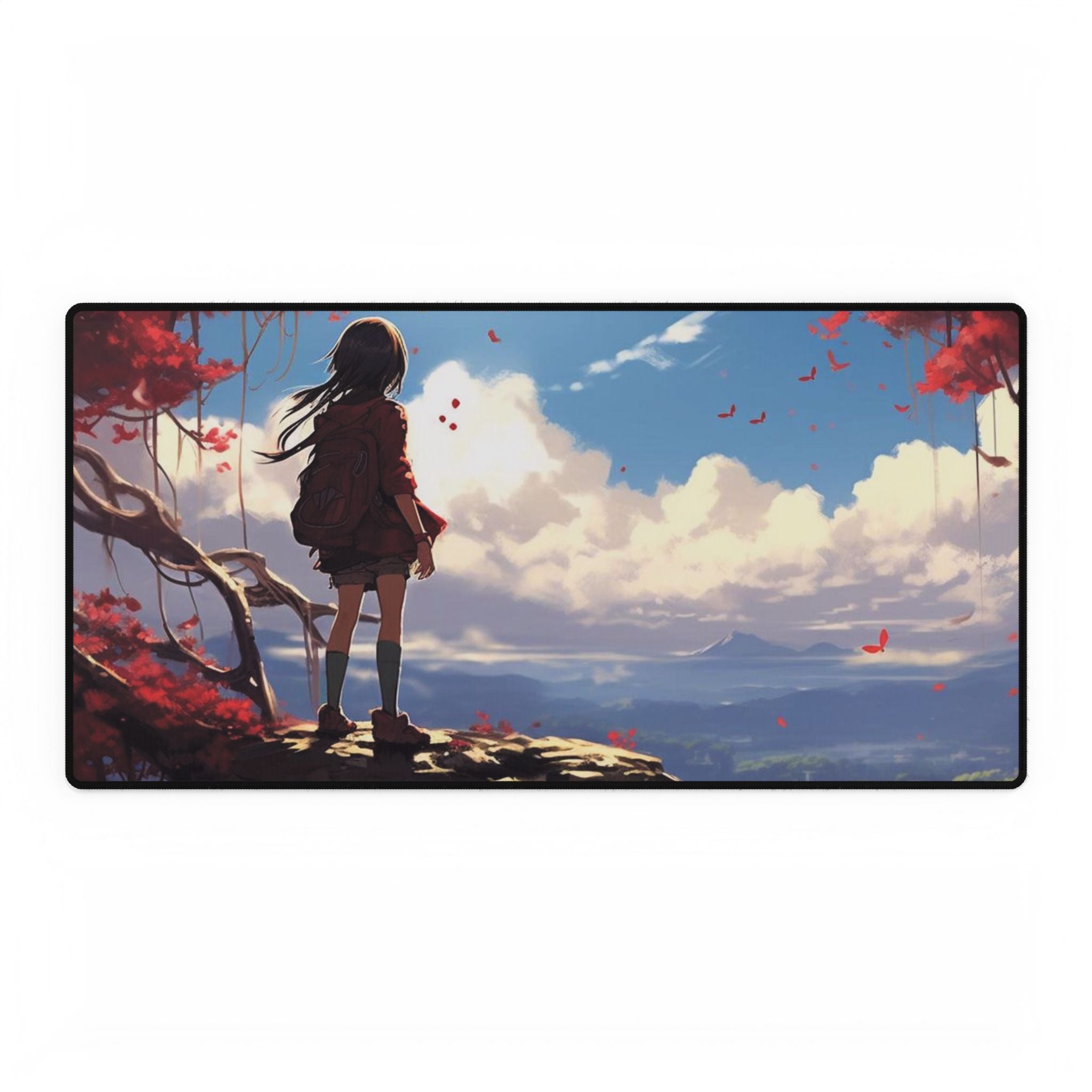 Anime Landscape Large Mouse Pad,   Scenic Gaming Keyboard Mouse Pad, Computer Keyboard Mat