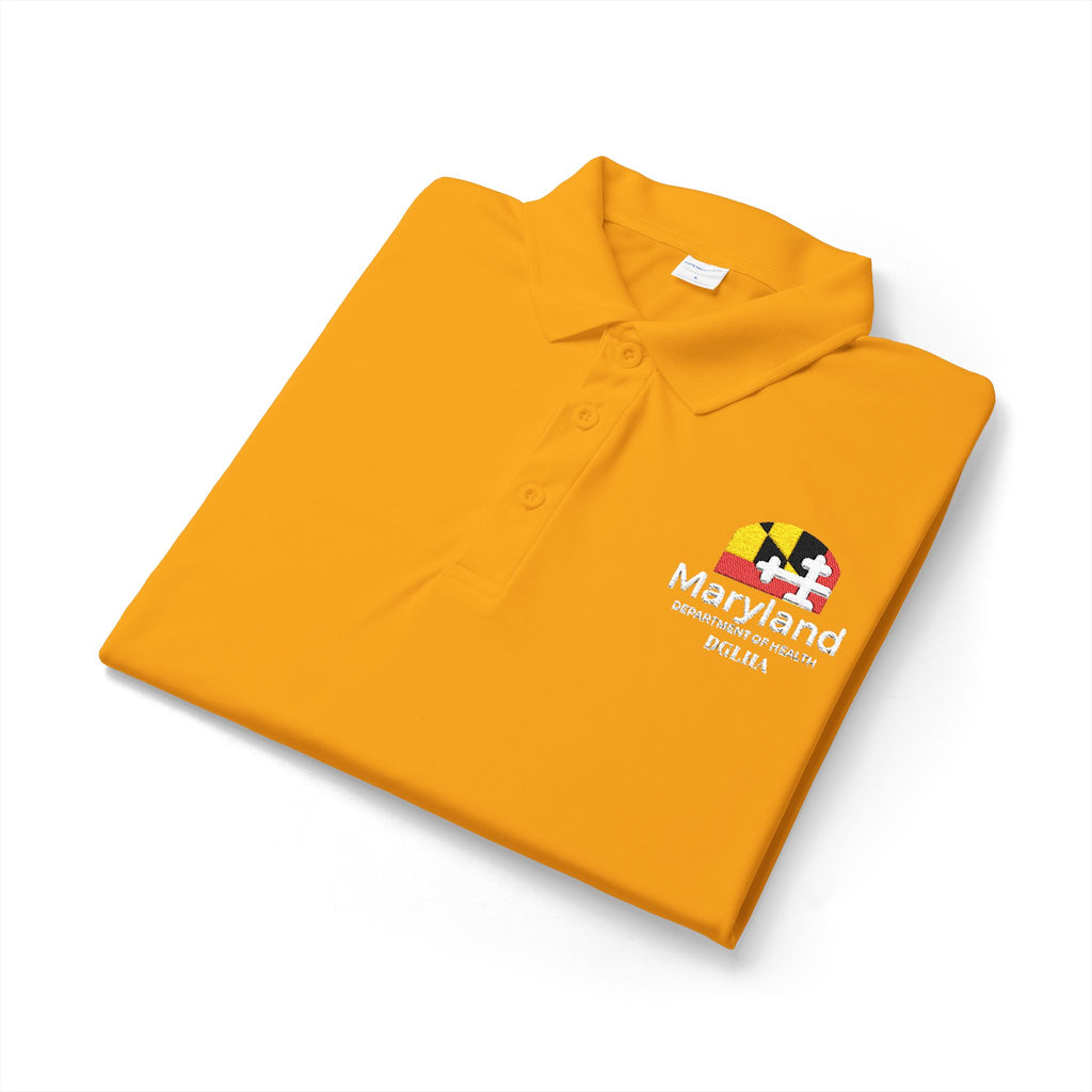 Maryland Flag Logo Polo Shirt — 'Maryland' Text Embroidered Chest