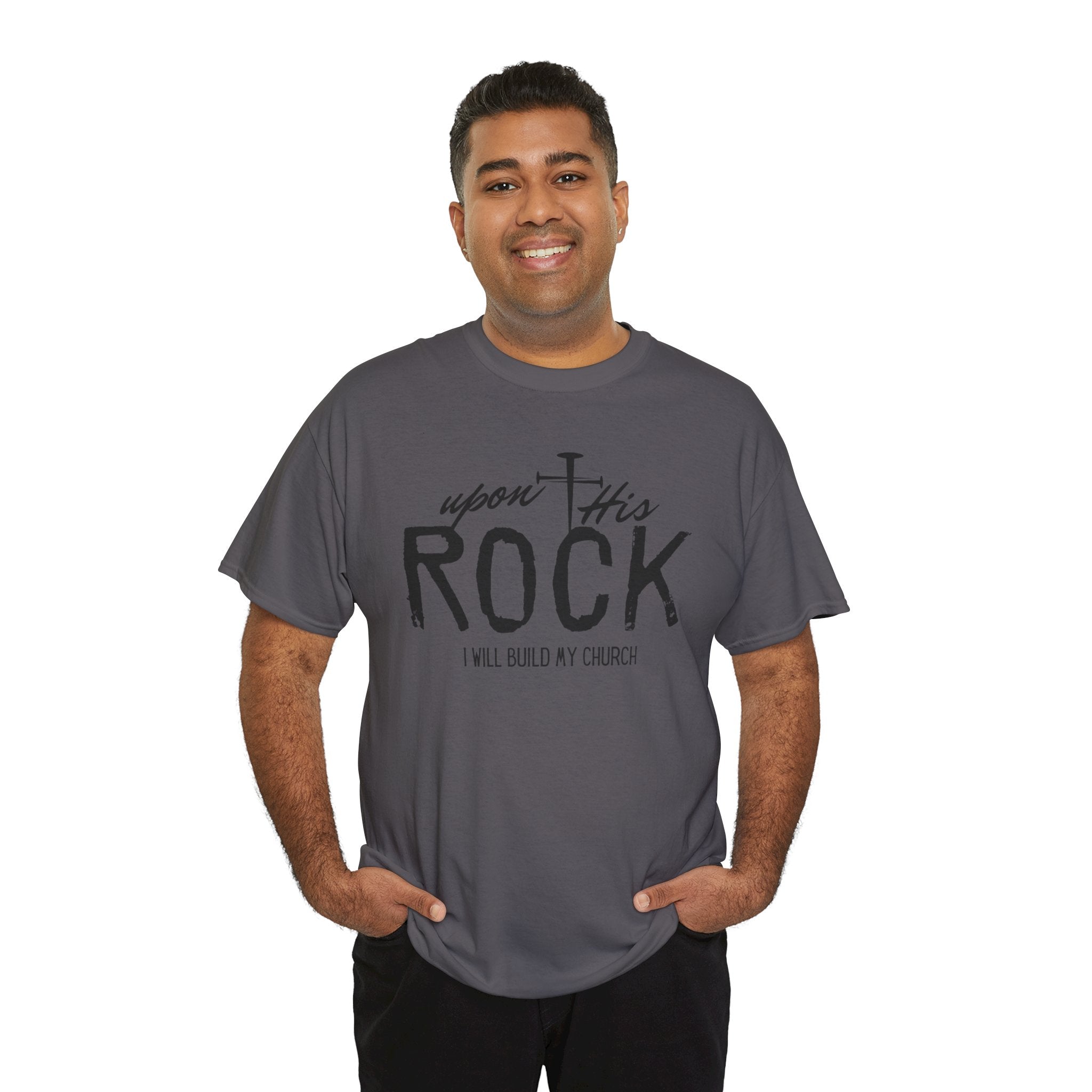 Upon This Rock Christian T-Shirt,  Gospel T-Shirt, I Will Build My Church Faith Shirt, Unisex T-shirt
