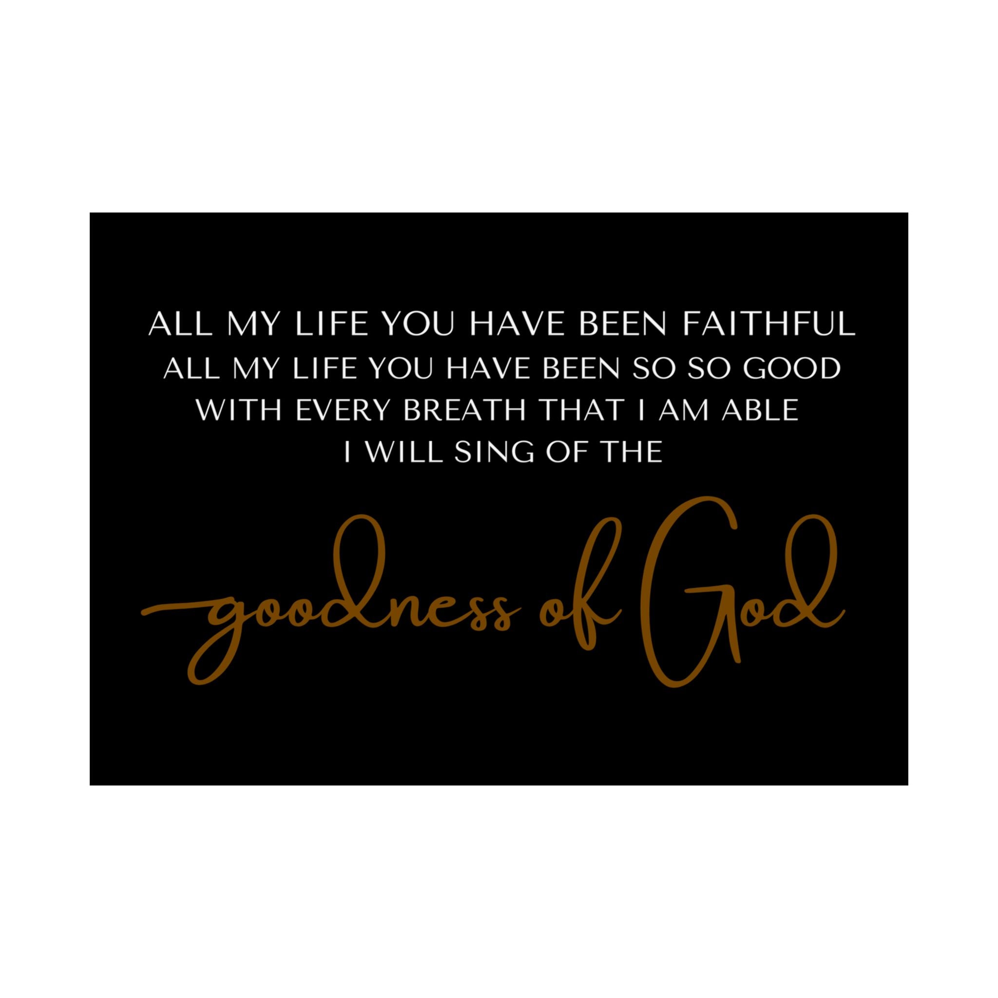 Faithful God Satin Poster, Inspirational Wall Art, Christian Home Decor, Religious Gift, Scripture Art Print